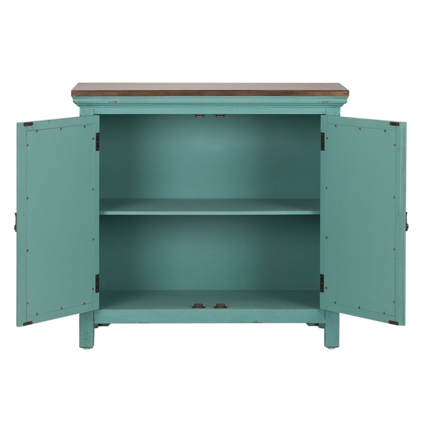 Kensington 2 Door Accent Cabinet in Turquoise - Luxury Home Furniture (MI)