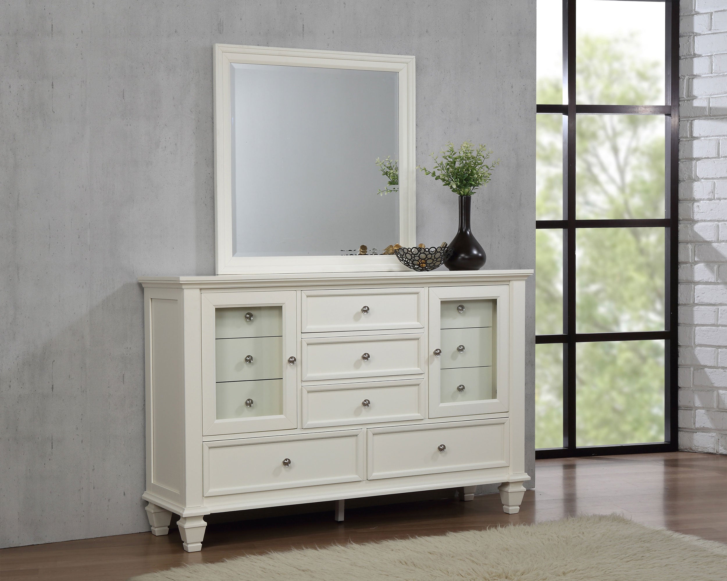 Sandy Beach Dresser With Mirror - Luxury Home Furniture (MI)