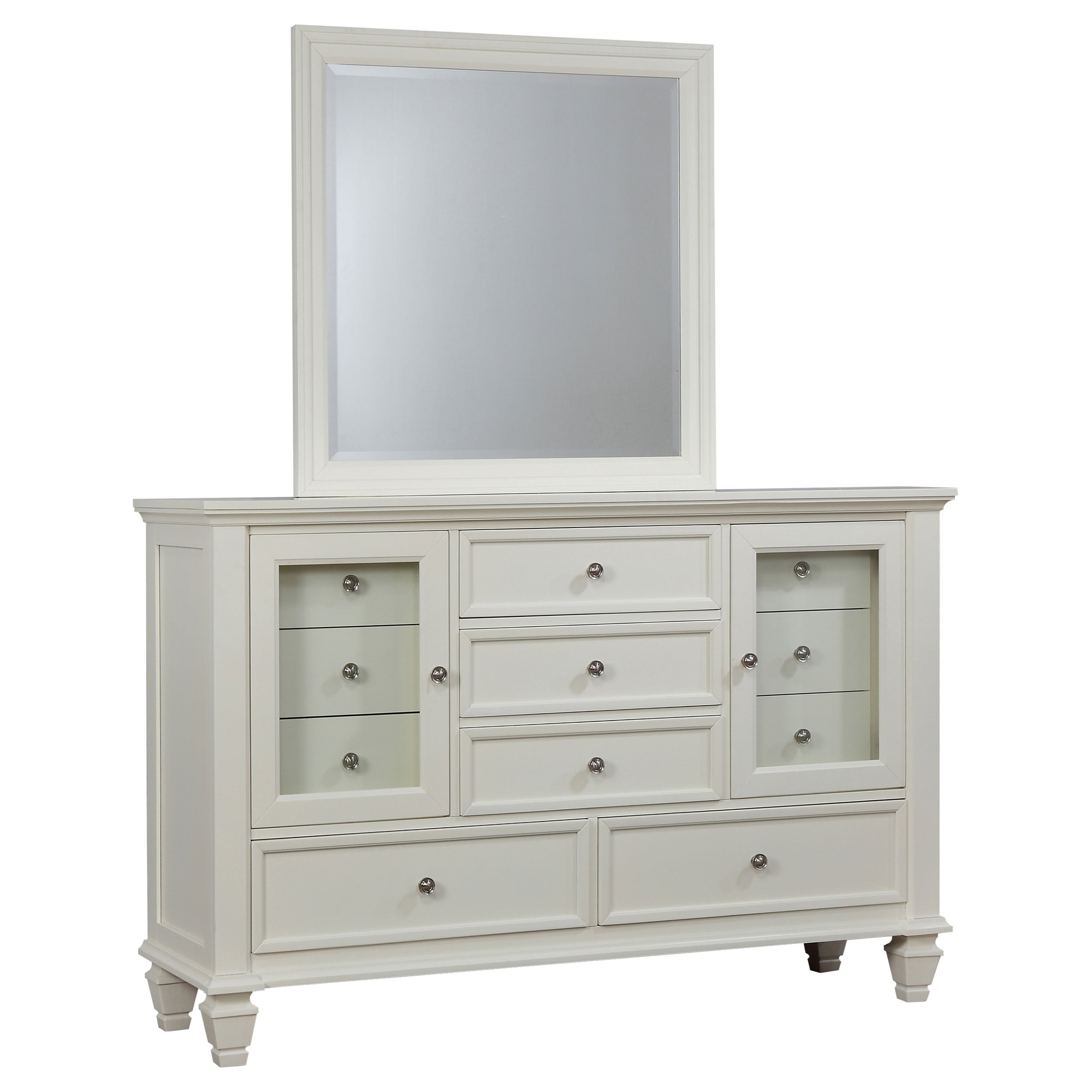 Sandy Beach Dresser with Mirror - Luxury Home Furniture (MI)