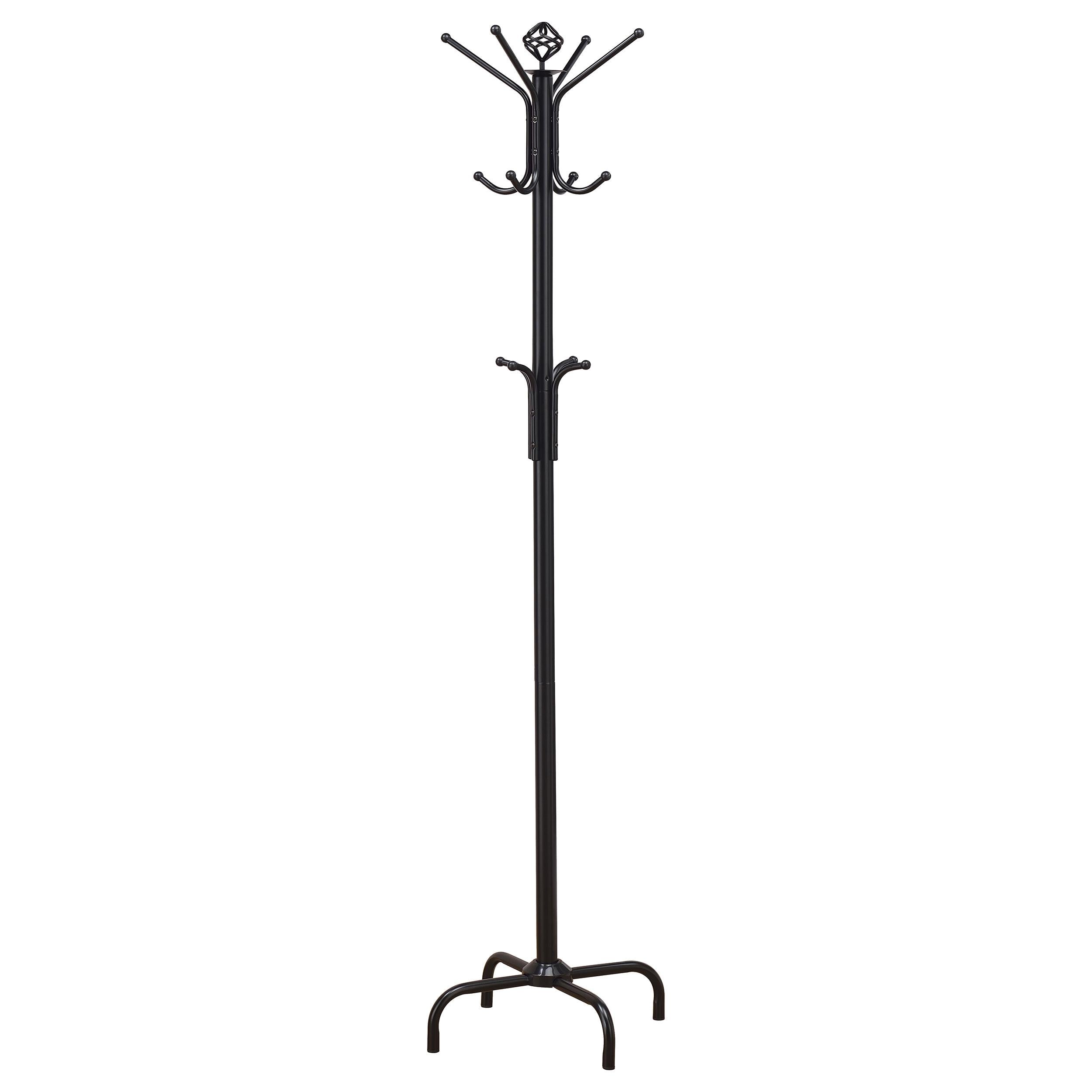 Collier 12-hook Coat Rack Black - Luxury Home Furniture (MI)