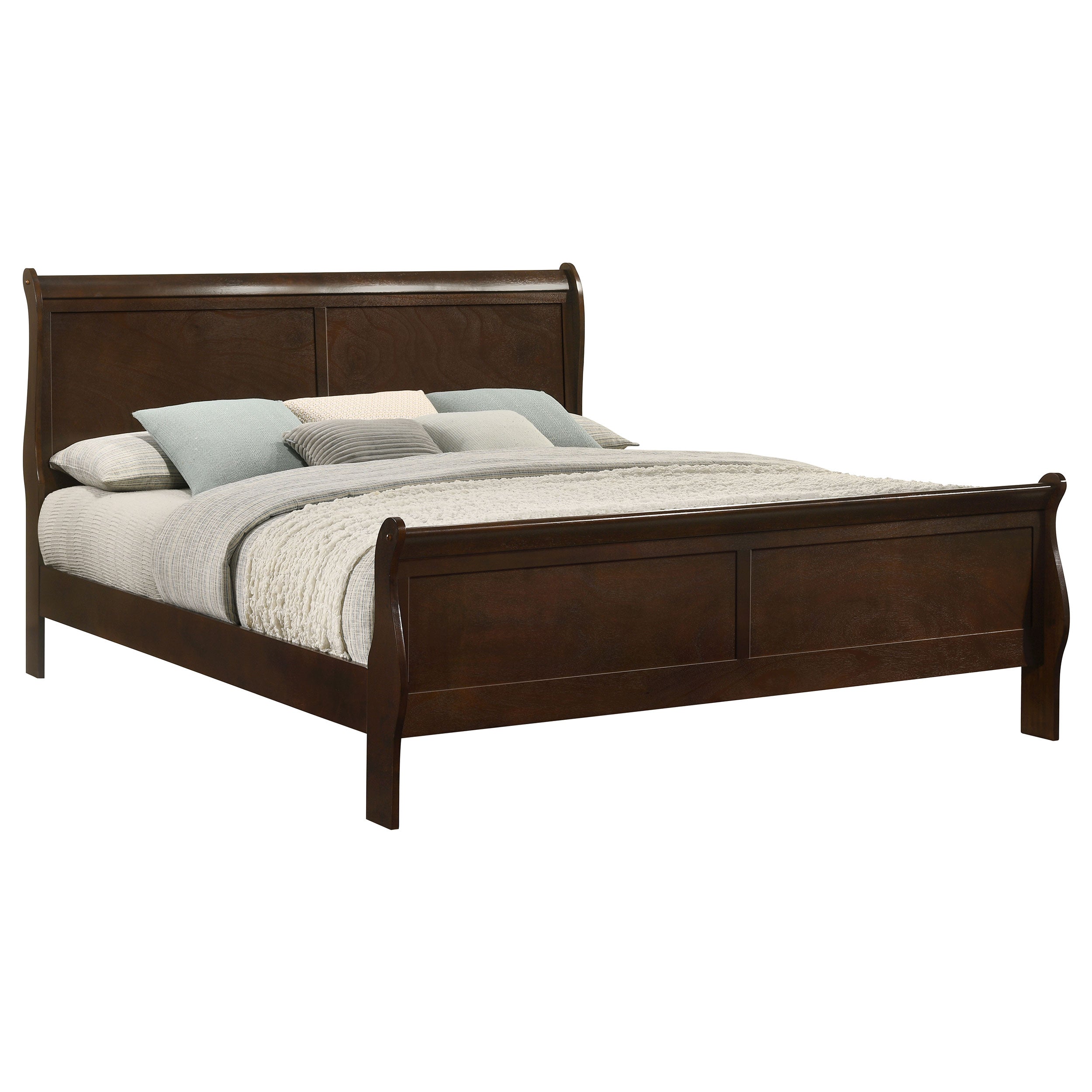 Louis Philippe Sleigh Panel Bed - Luxury Home Furniture (MI)