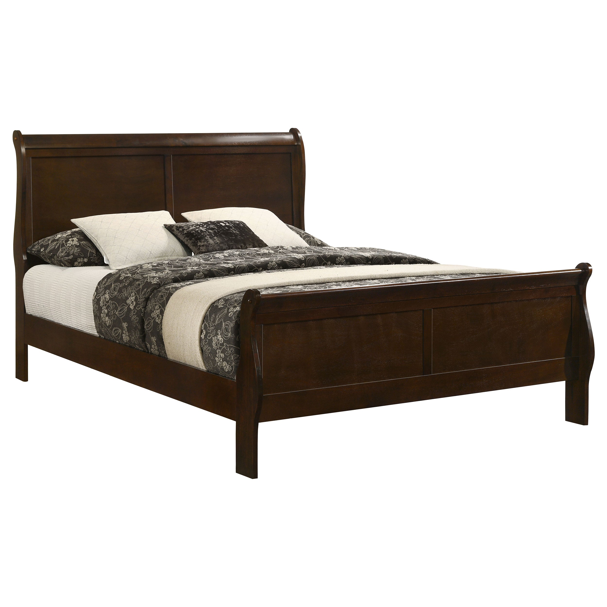 Louis Philippe Sleigh Panel Bed - Luxury Home Furniture (MI)