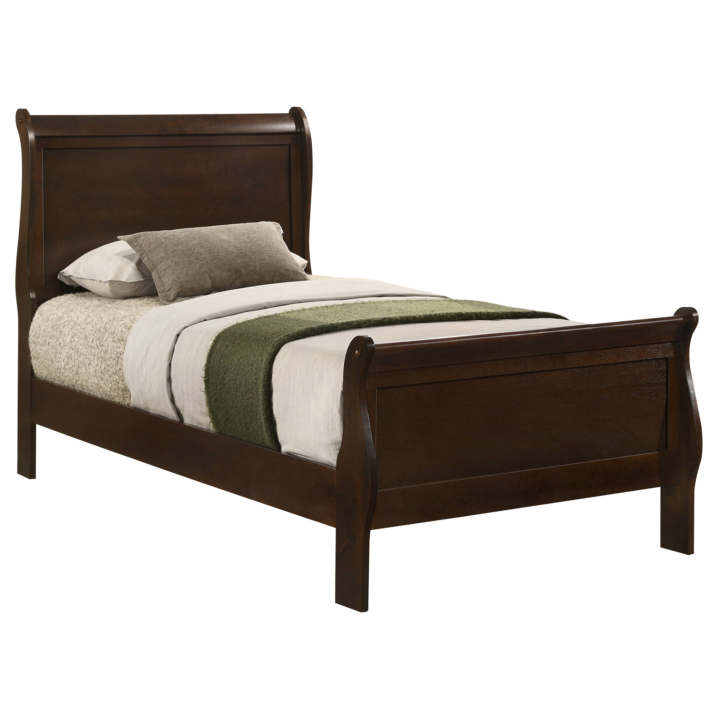 Louis Philippe Sleigh Panel Bed - Luxury Home Furniture (MI)