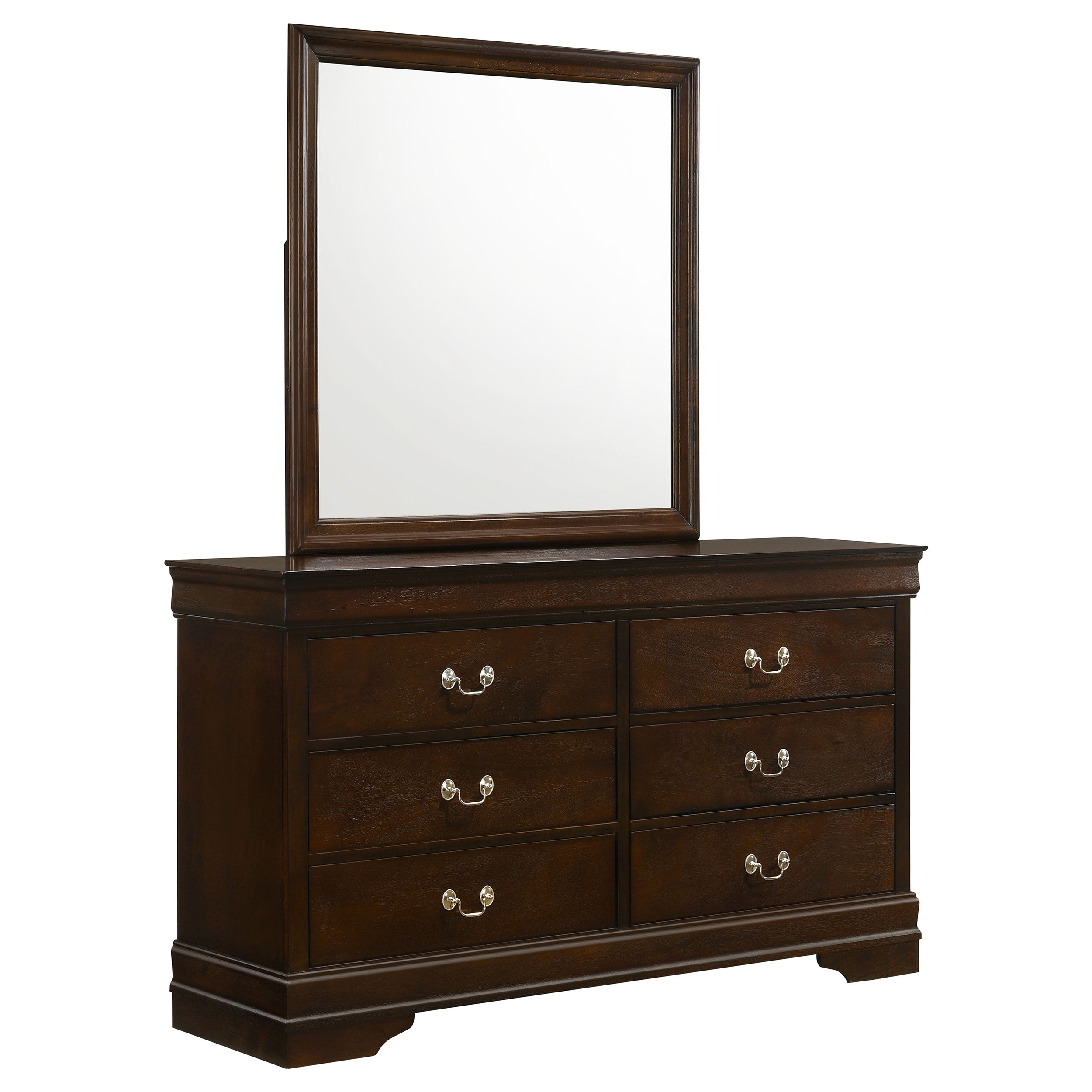 Louis Philippe Dresser with Mirror - Luxury Home Furniture (MI)