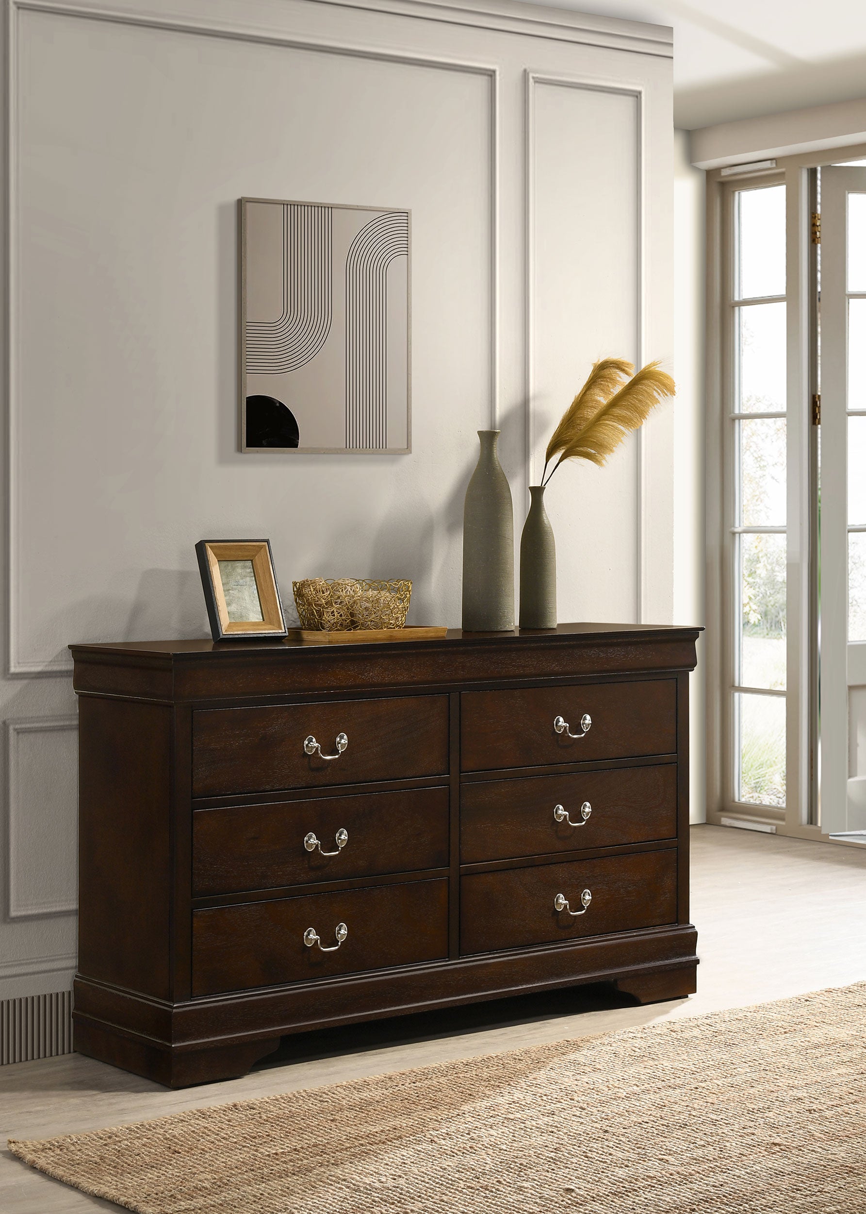 Louis Philippe Dresser Brown - Luxury Home Furniture (MI)