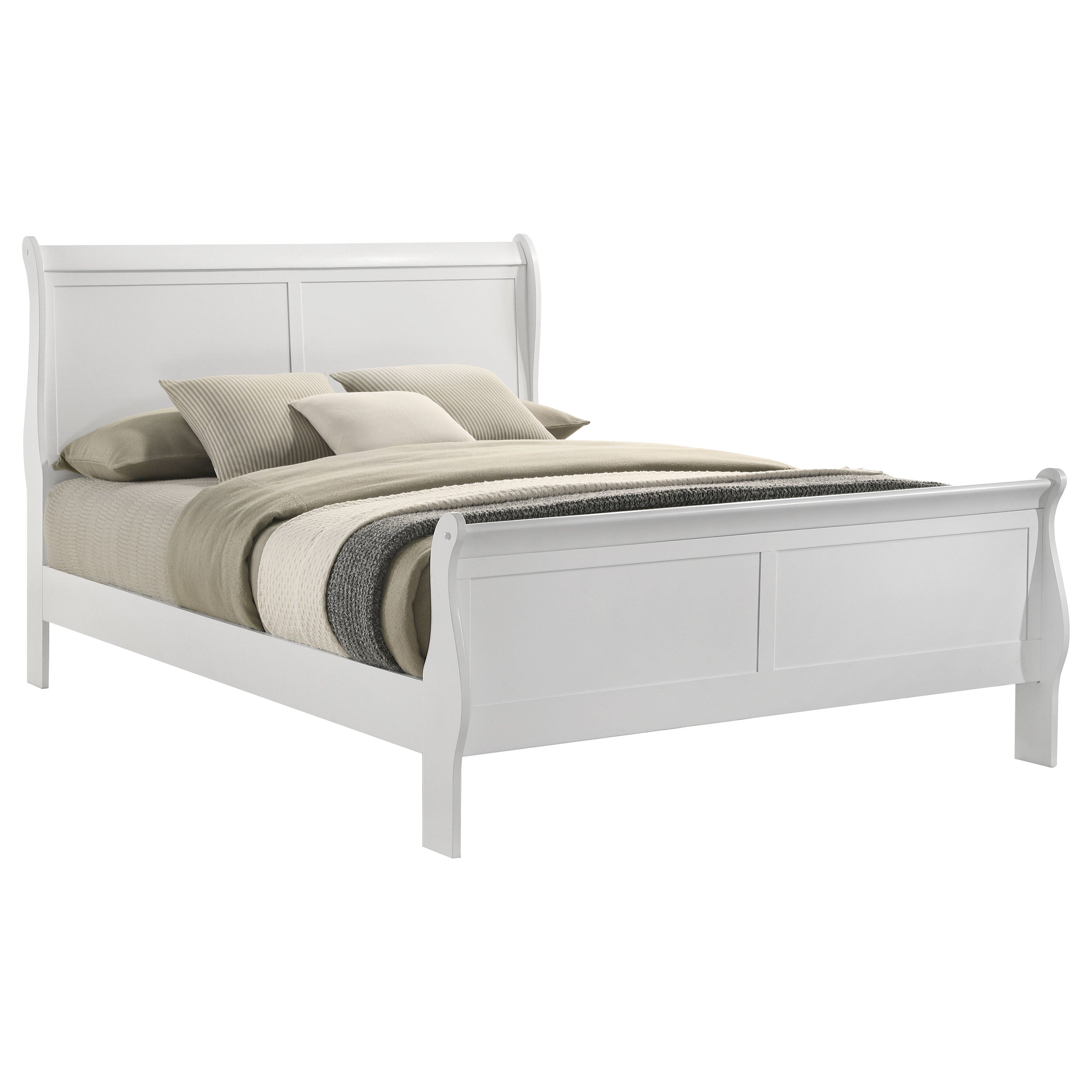 Louis Philippe Sleigh Panel Bed - Luxury Home Furniture (MI)