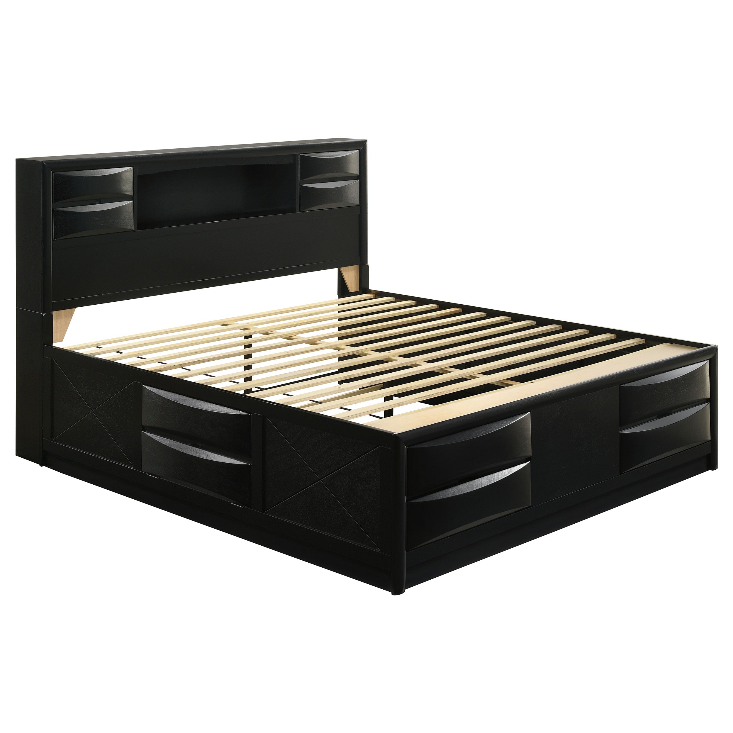 Briana Bookcase Platform Storage Bed - Luxury Home Furniture (MI)