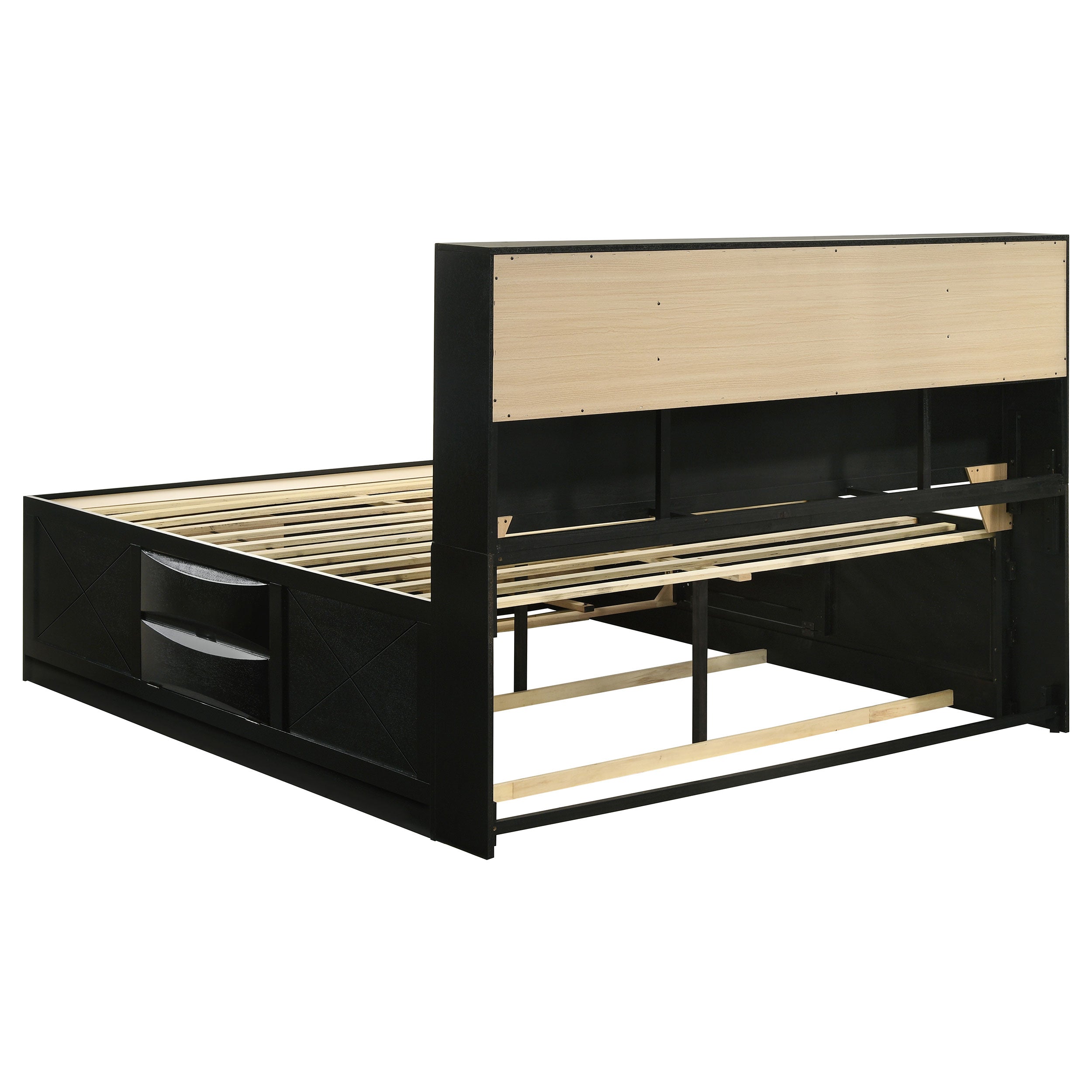 Briana Bookcase Platform Storage Bed - Luxury Home Furniture (MI)