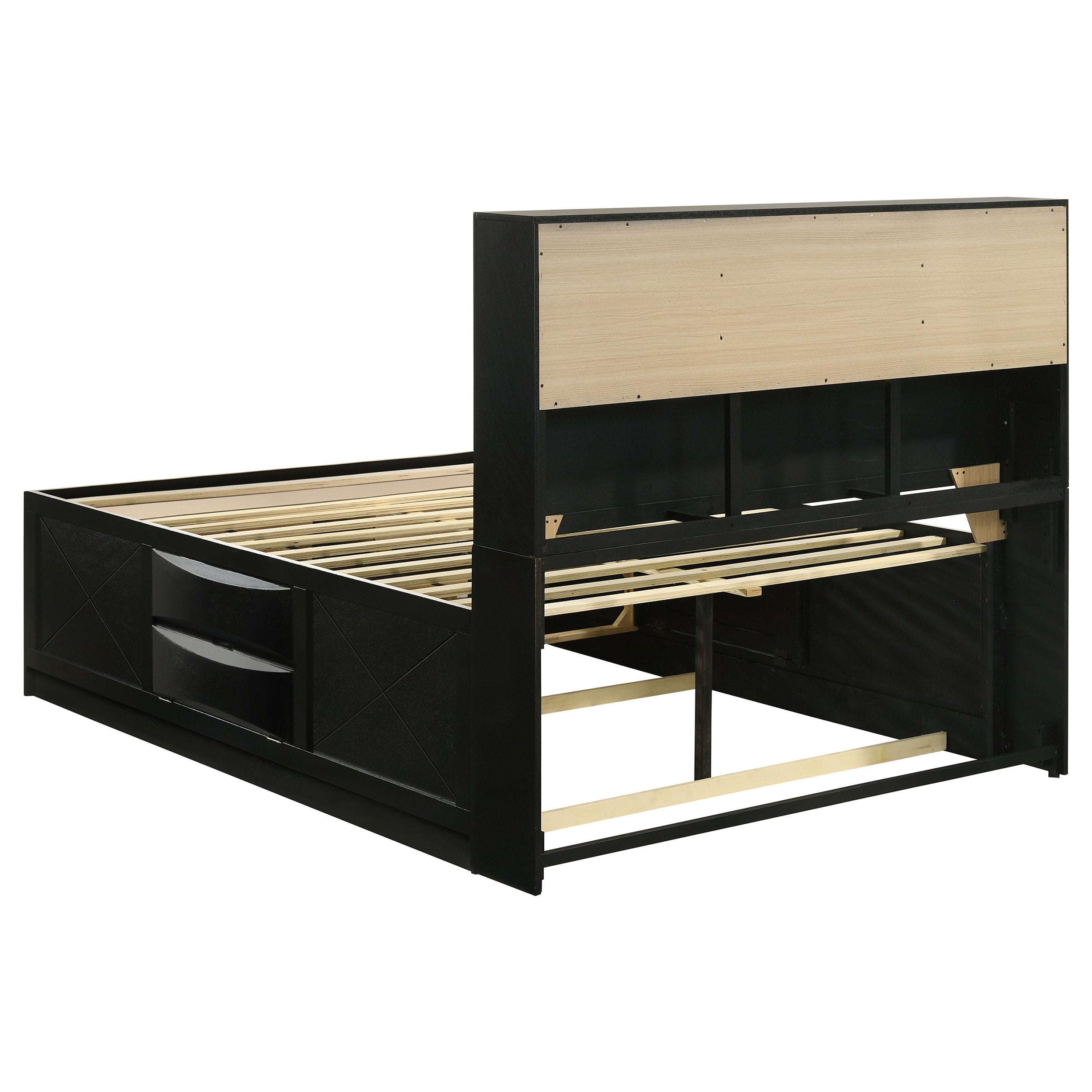Briana Bookcase Platform Storage Bed - Luxury Home Furniture (MI)