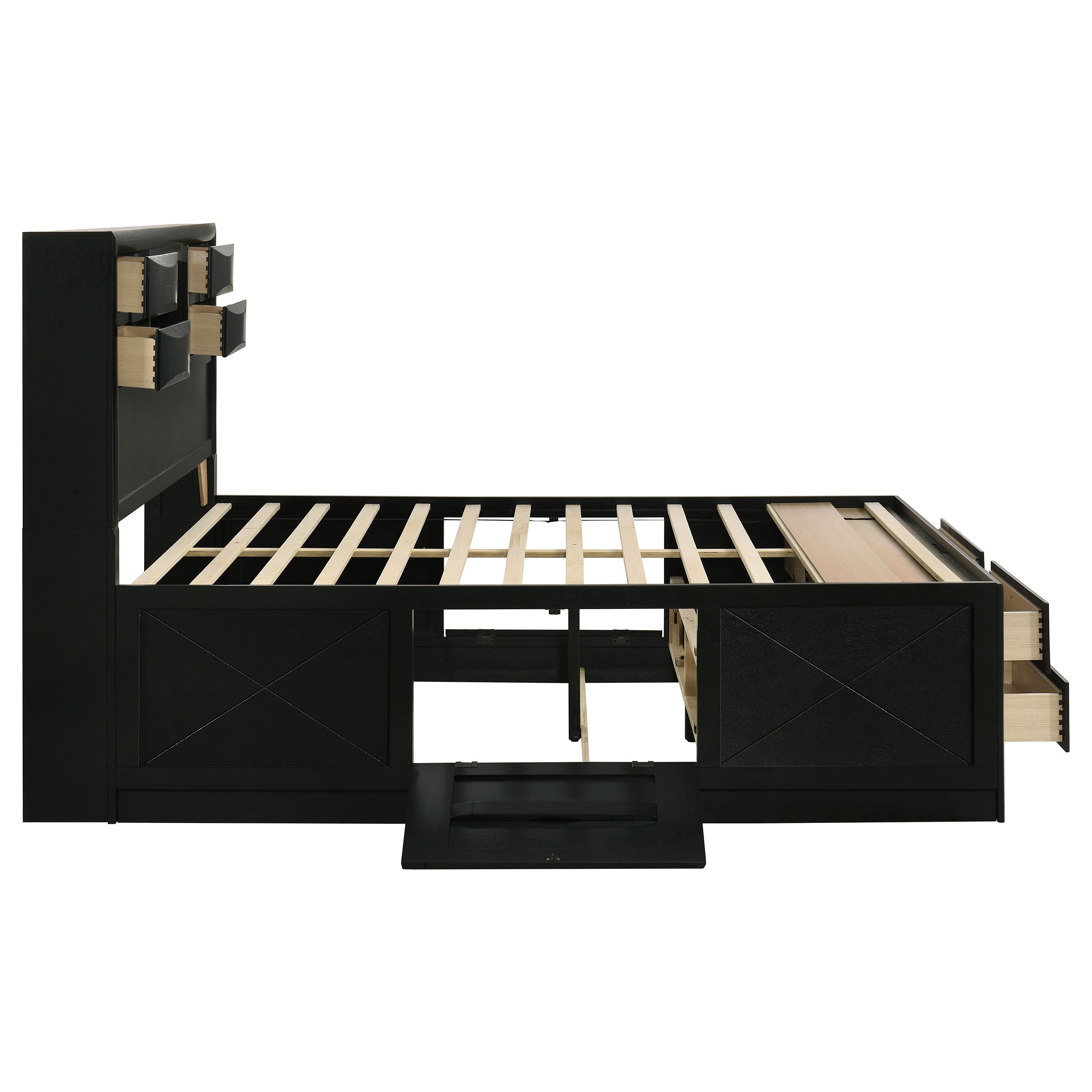 Briana Bookcase Platform Storage Bed - Luxury Home Furniture (MI)