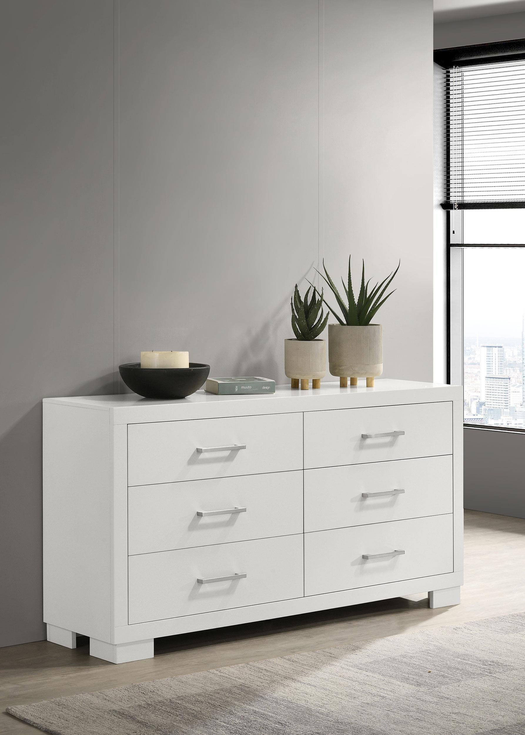 Jessica 6-drawer Dresser White - Luxury Home Furniture (MI)