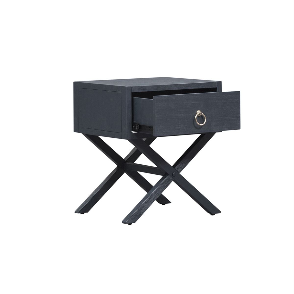 Liberty Furniture Midnight 1 Drawer Accent Table in Wire Brushed Denim - Luxury Home Furniture (MI)