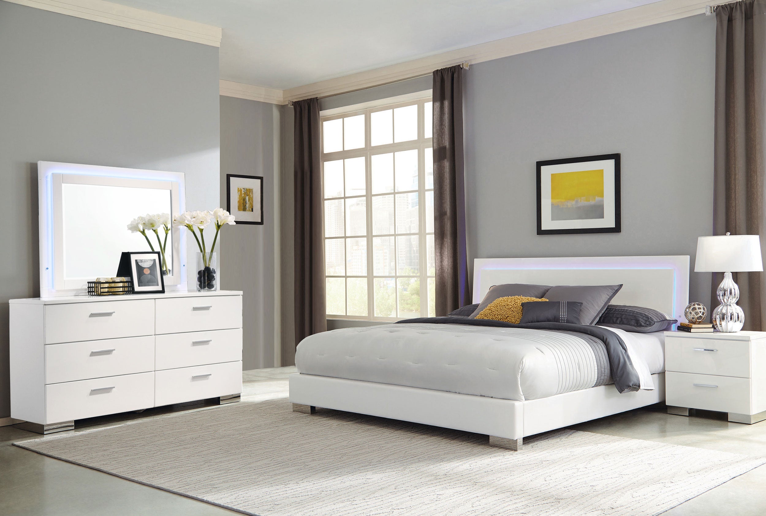 Felicity Bedroom Set White - Luxury Home Furniture (MI)