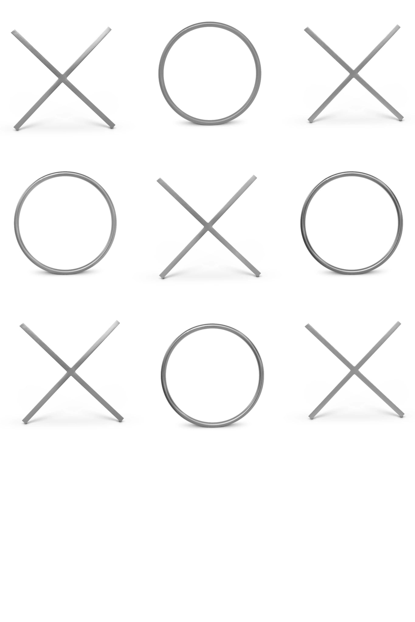 XOXO Chrome Stainless Steel Wall Decor