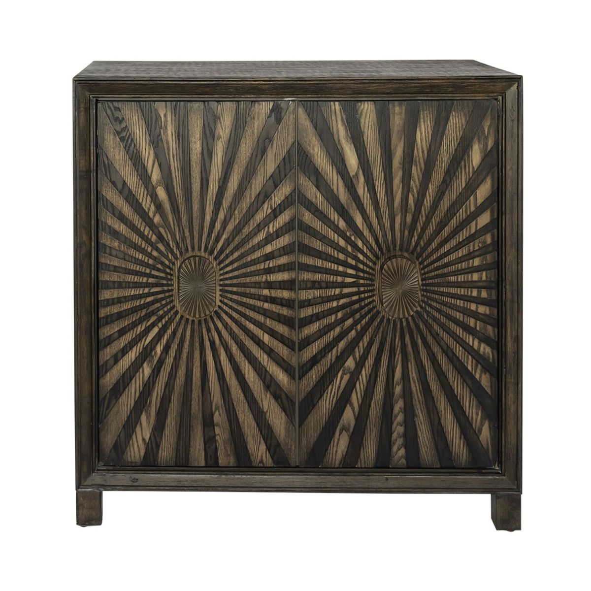 Liberty Furniture Chaucer 2 Door Wine Accent Cabinet in Aged Whiskey image