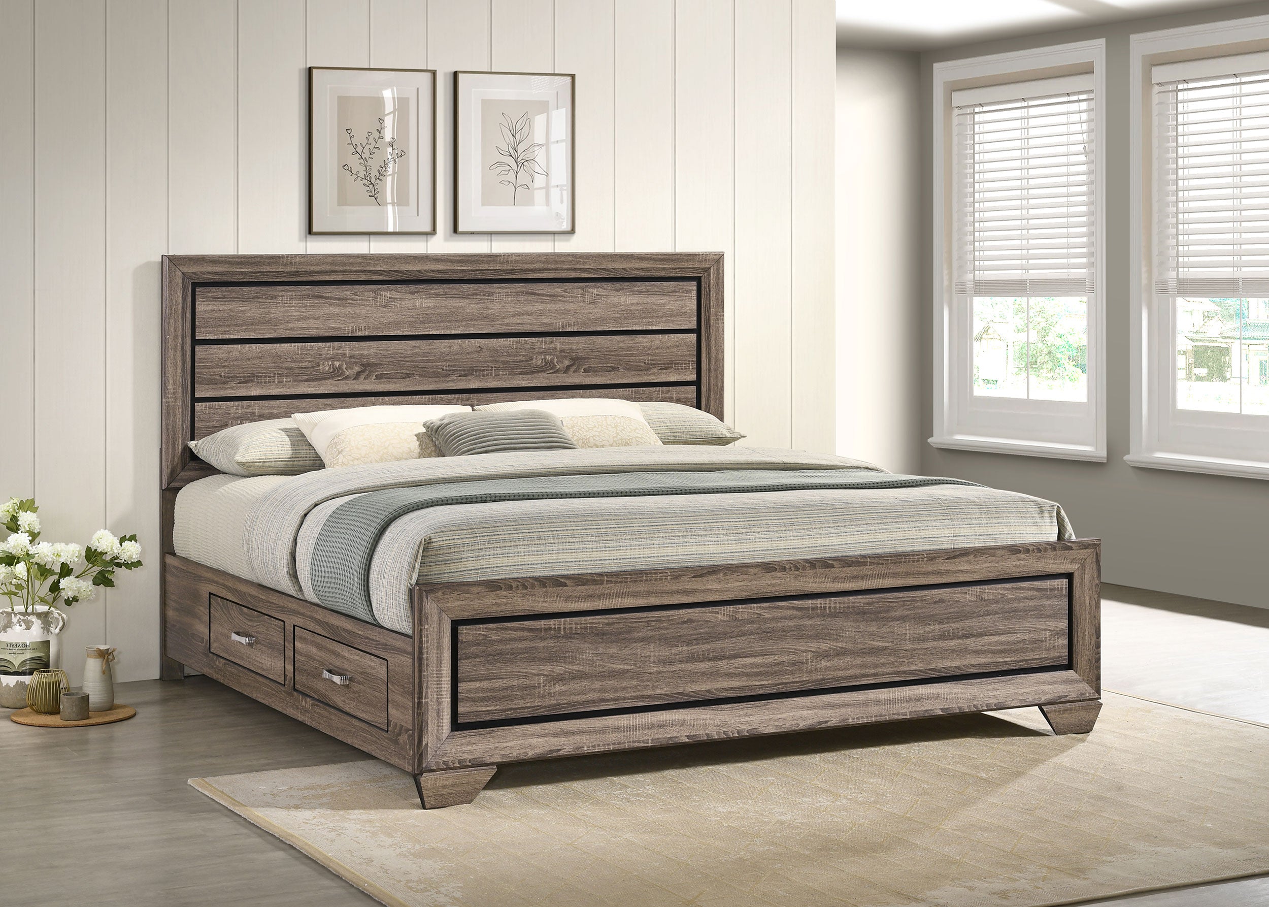 Kauffman Panel Platform Storage Bed - Luxury Home Furniture (MI)