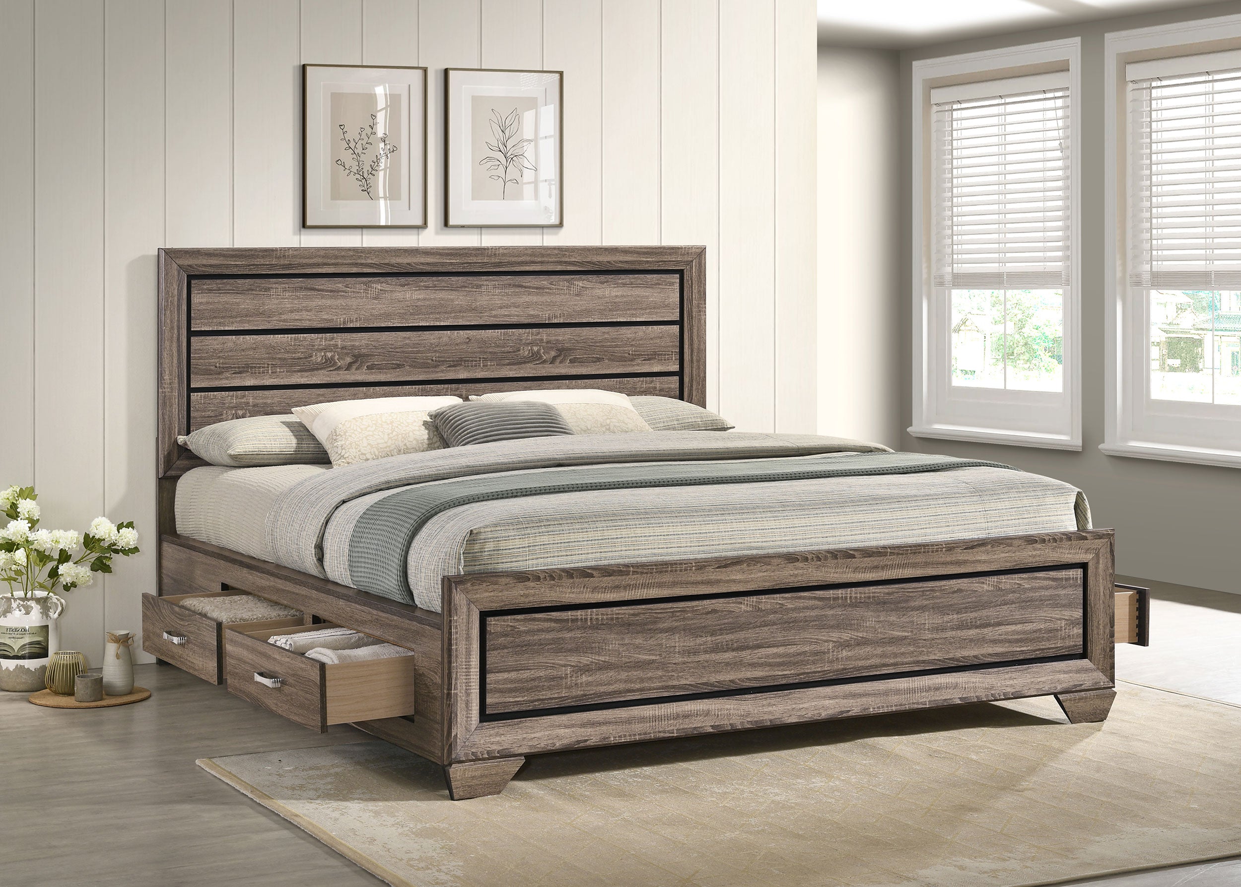 Kauffman Panel Platform Storage Bed - Luxury Home Furniture (MI)