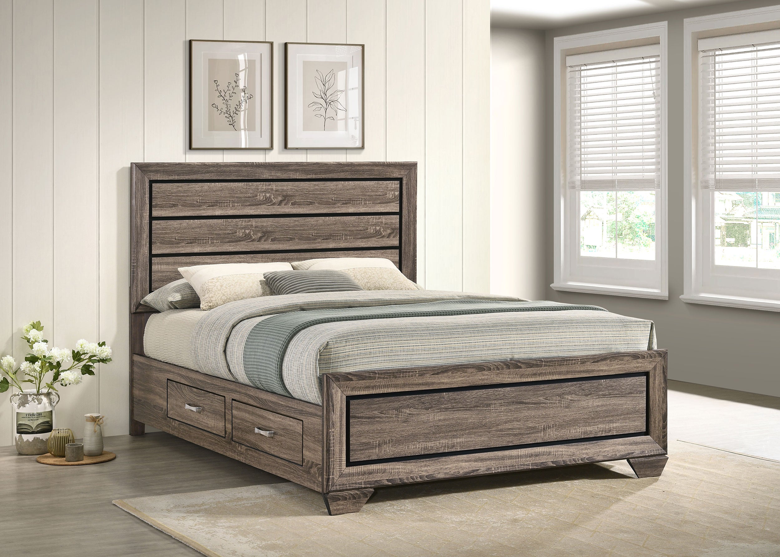 Kauffman Panel Platform Storage Bed - Luxury Home Furniture (MI)