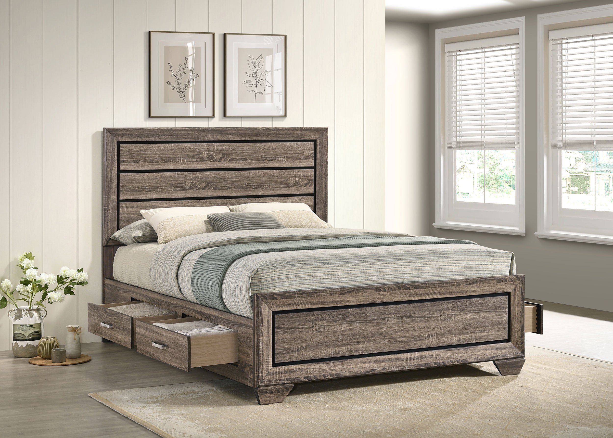 Kauffman Panel Platform Storage Bed - Luxury Home Furniture (MI)