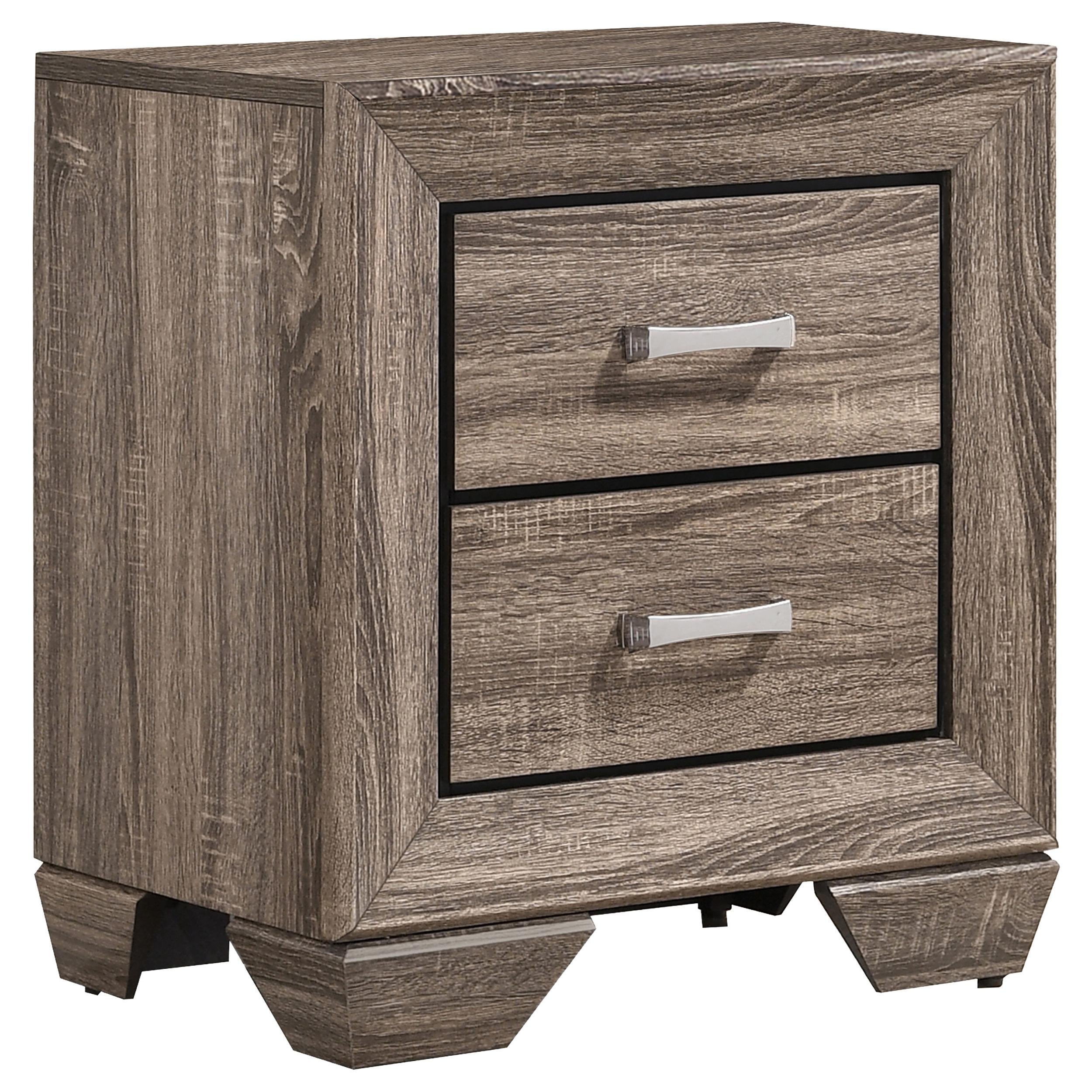 Kauffman 2-drawer Nightstand Washed Taupe - Luxury Home Furniture (MI)