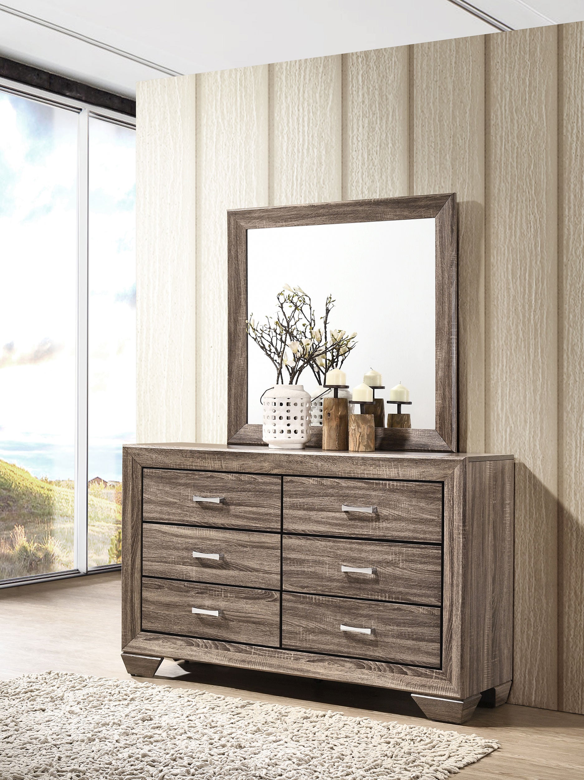 Kauffman Dresser with Mirror - Luxury Home Furniture (MI)