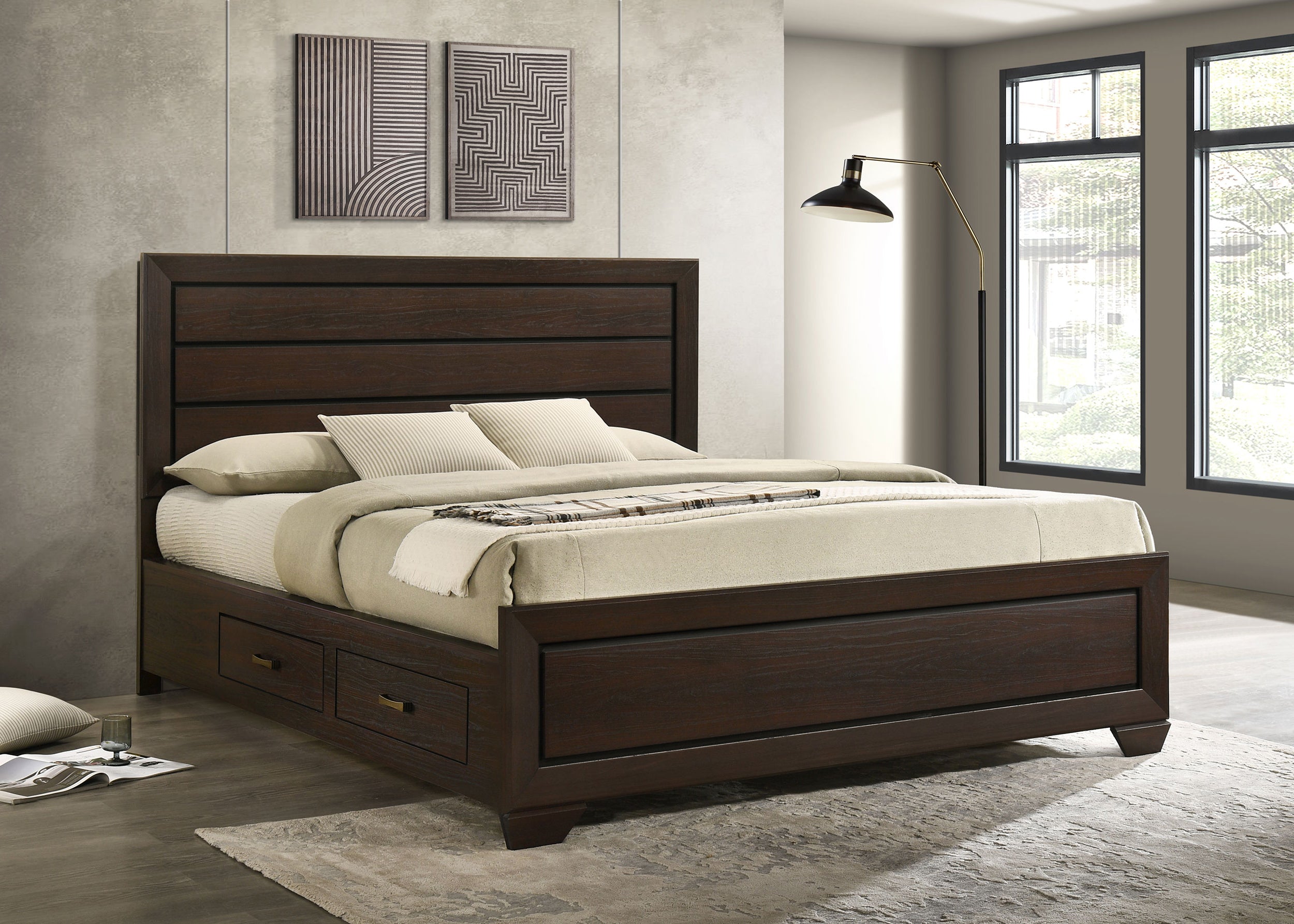 Kauffman Panel Platform Storage Bed - Luxury Home Furniture (MI)