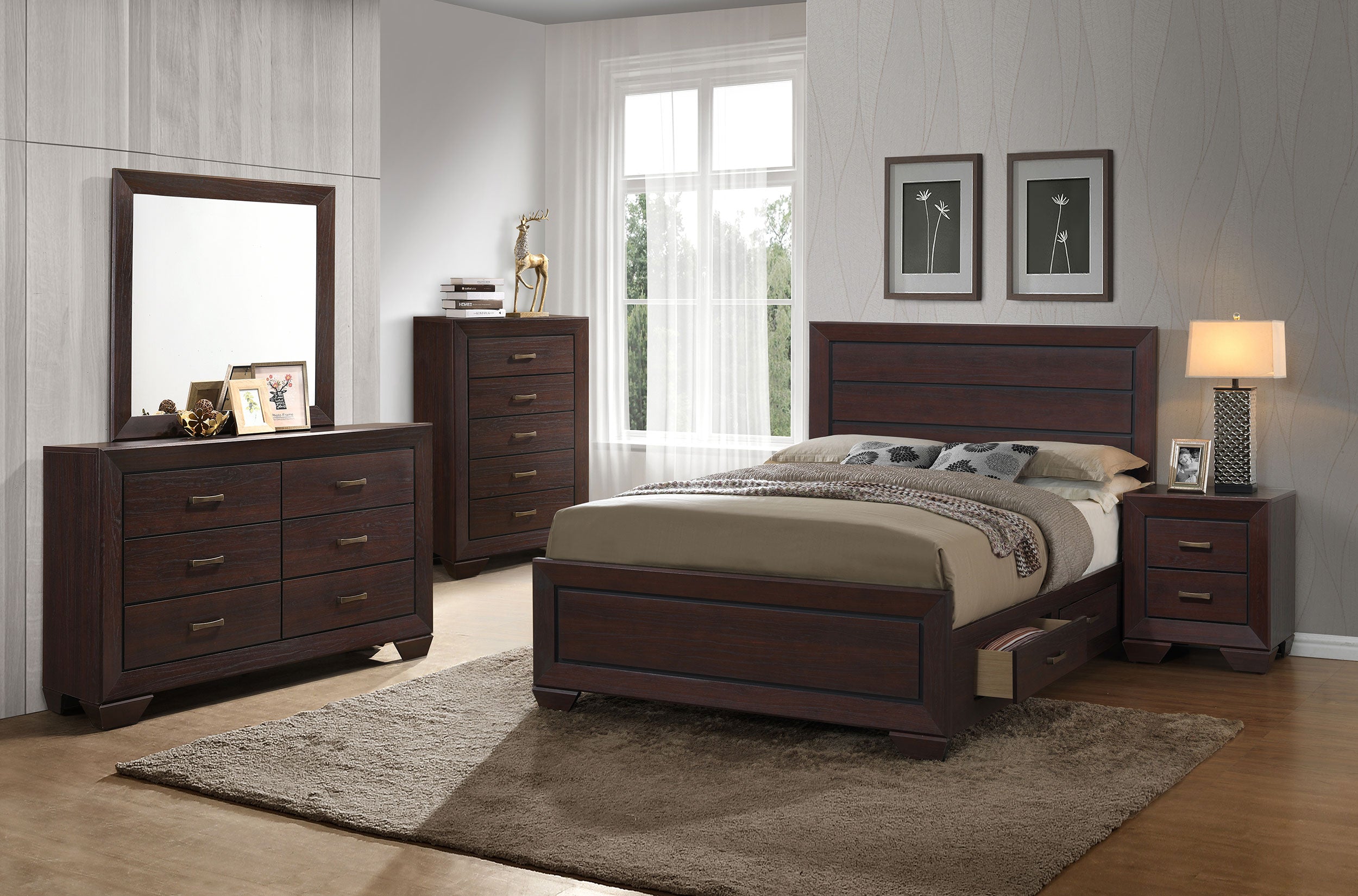 Kauffman Panel Platform Storage Bed - Luxury Home Furniture (MI)