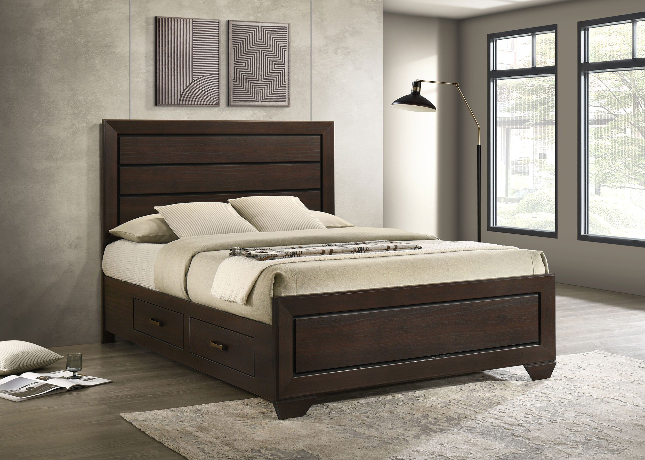 Kauffman Panel Platform Storage Bed - Luxury Home Furniture (MI)