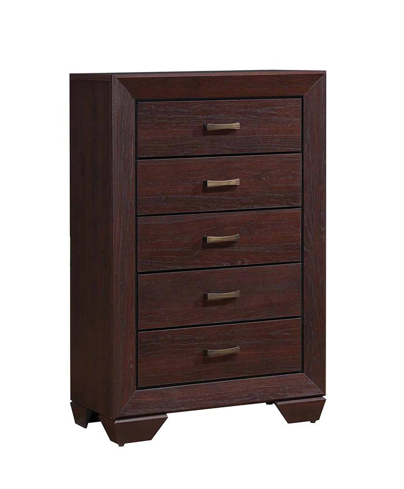 Kauffman 5-drawer Chest Dark Cocoa - Luxury Home Furniture (MI)