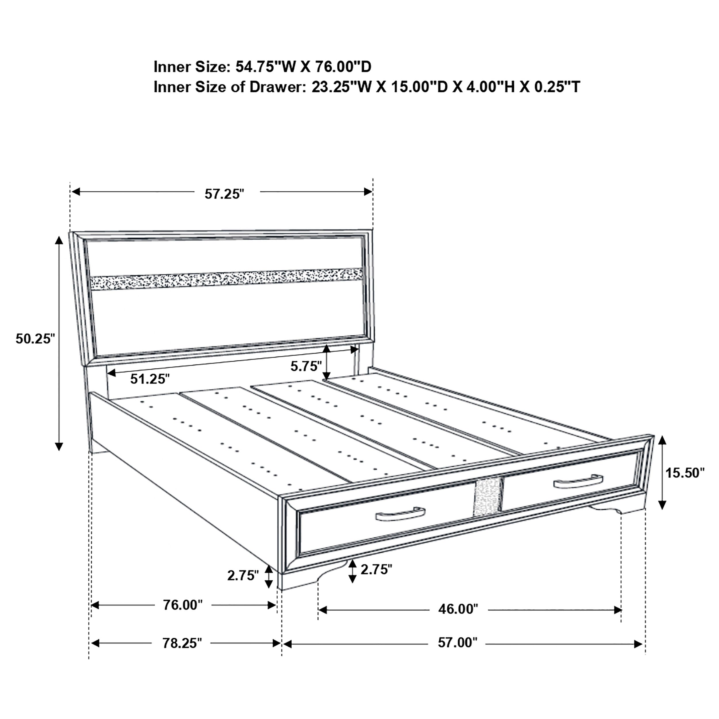 Miranda Panel Platform Storage Bed - Luxury Home Furniture (MI)