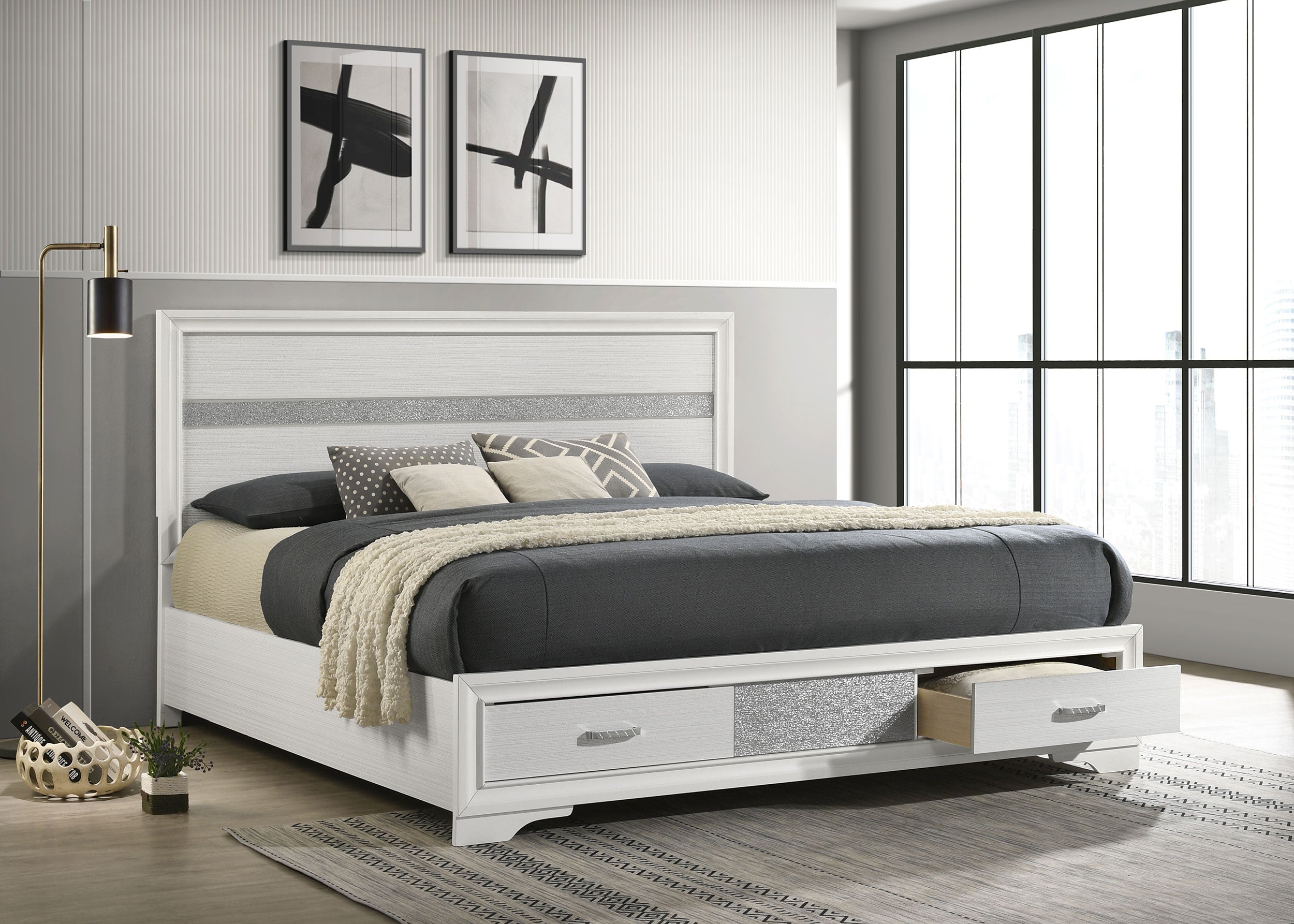 Miranda Panel Platform Storage Bed - Luxury Home Furniture (MI)