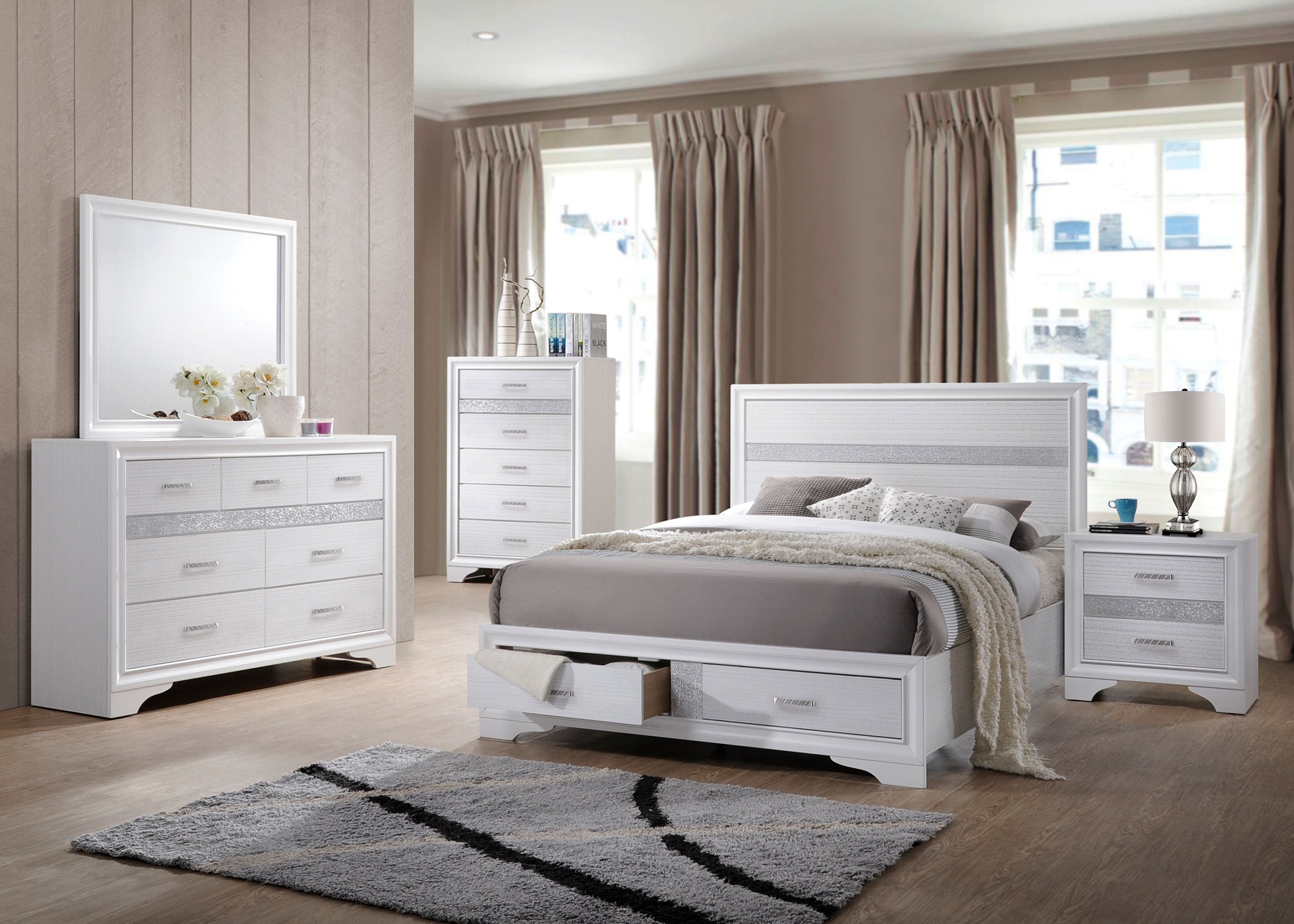 Miranda Panel Platform Storage Bed - Luxury Home Furniture (MI)