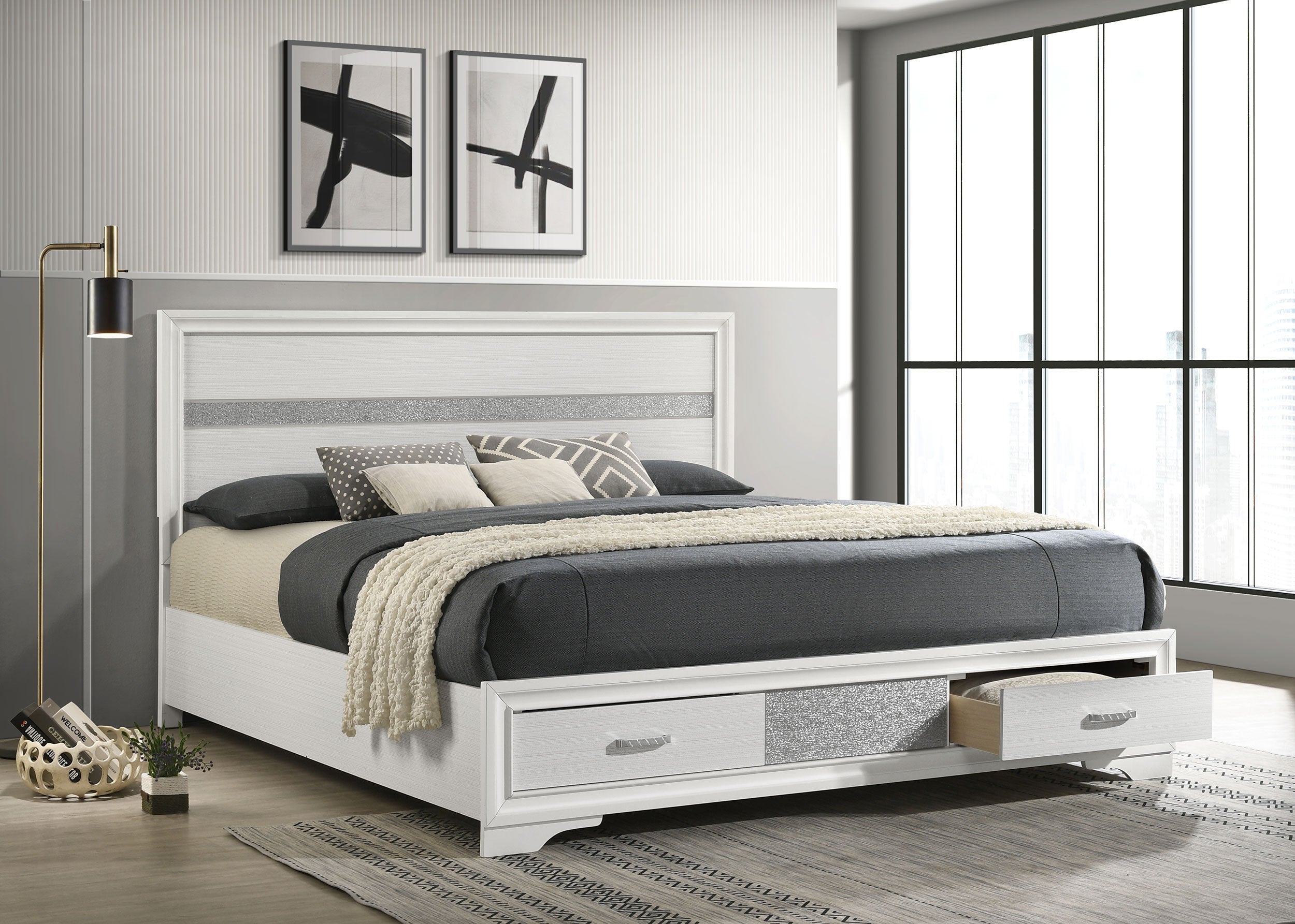 Miranda Panel Platform Storage Bed - Luxury Home Furniture (MI)