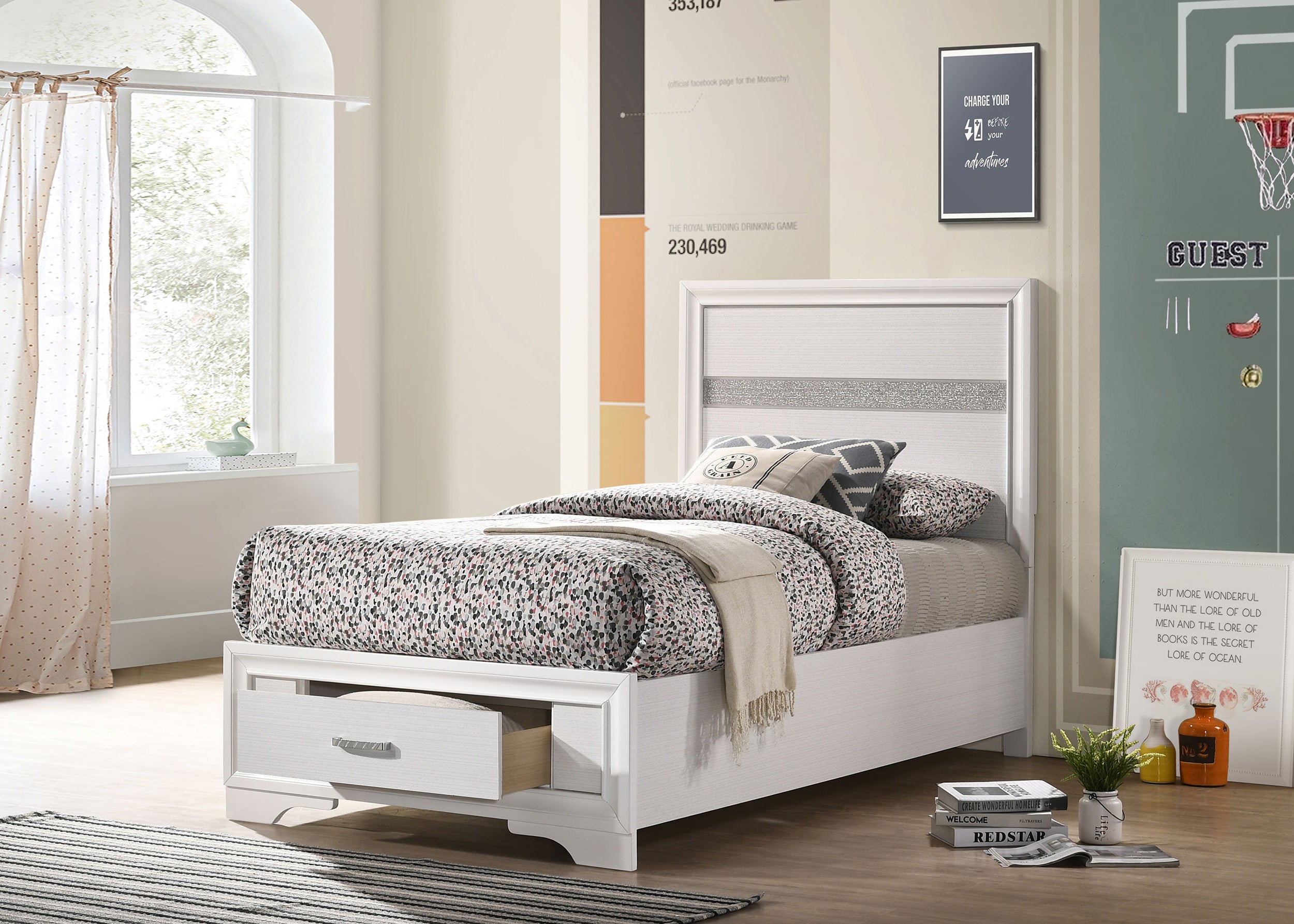Miranda Panel Platform Storage Bed - Luxury Home Furniture (MI)