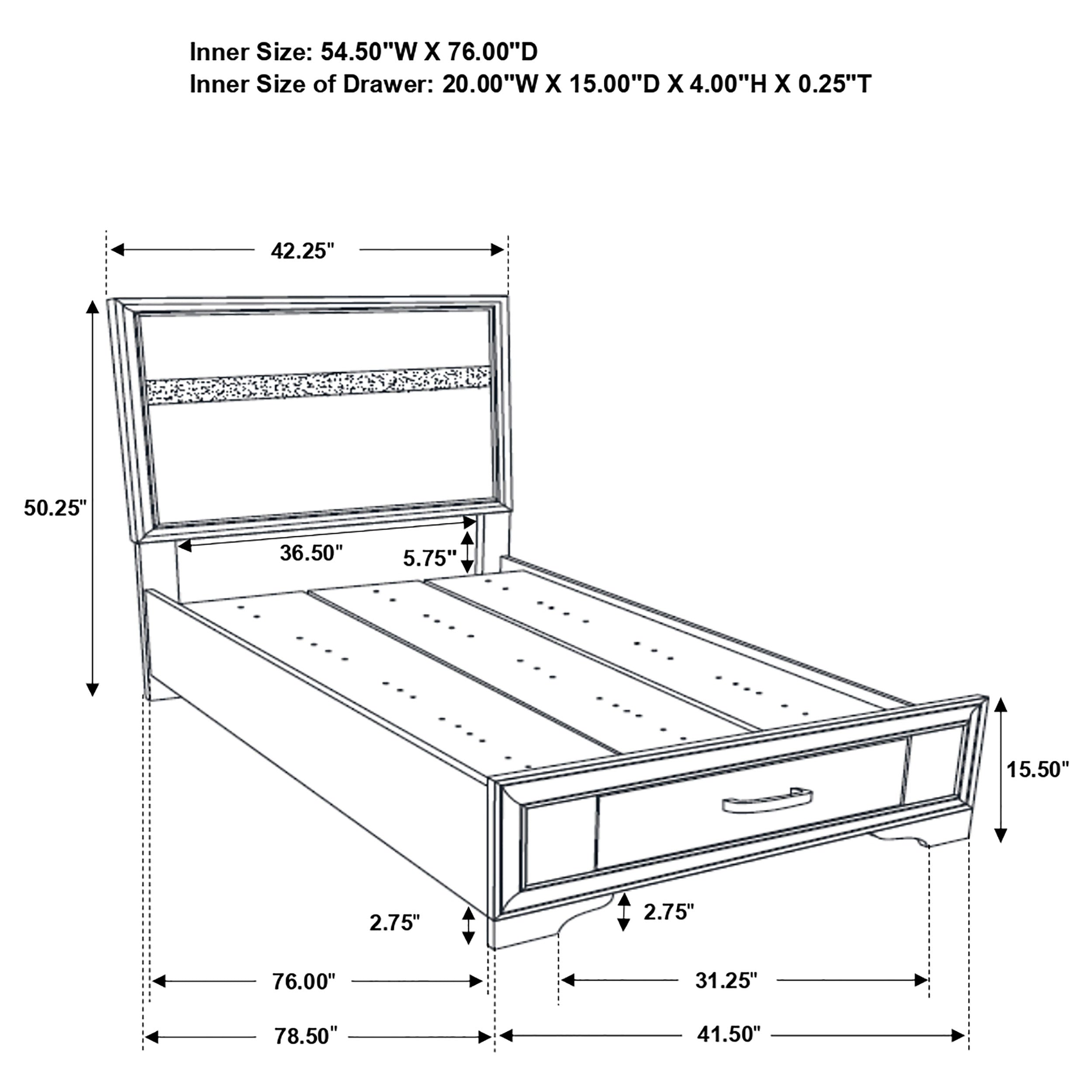 Miranda Panel Platform Storage Bed - Luxury Home Furniture (MI)