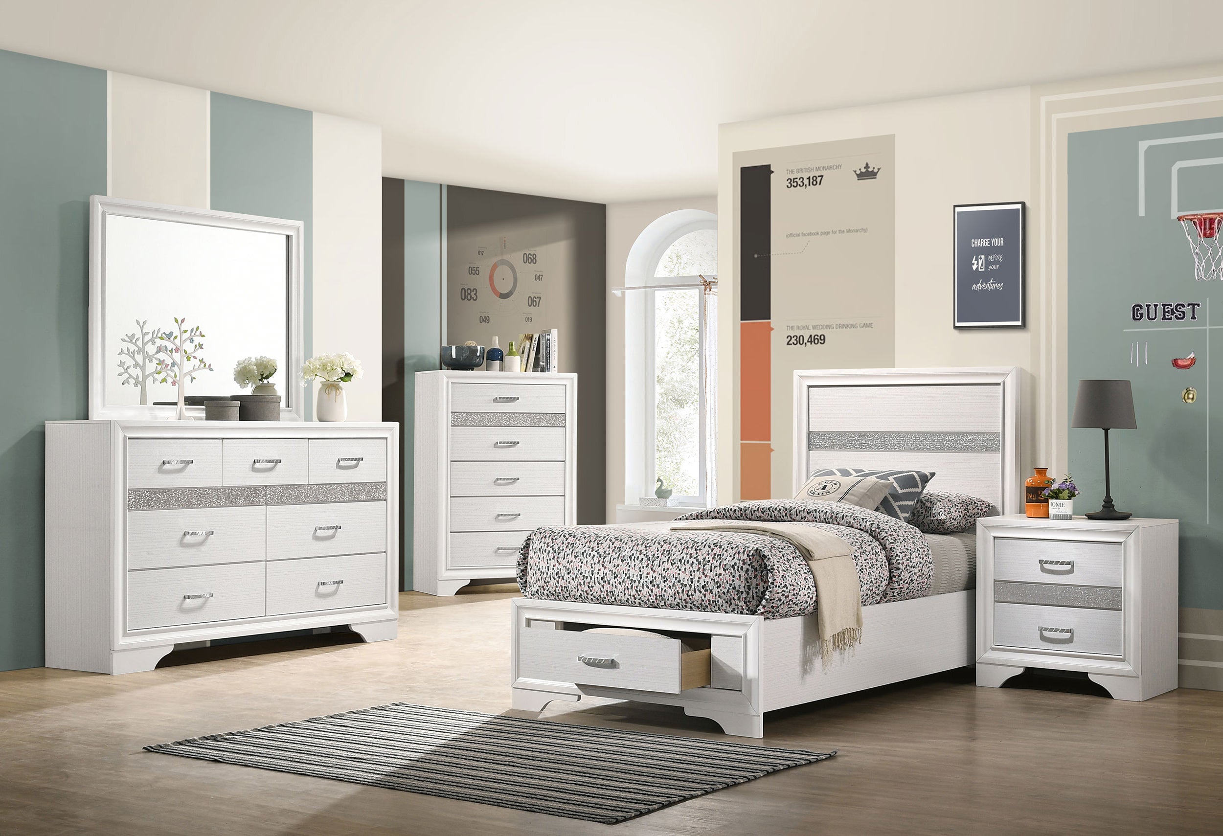 Miranda Panel Platform Storage Bed - Luxury Home Furniture (MI)