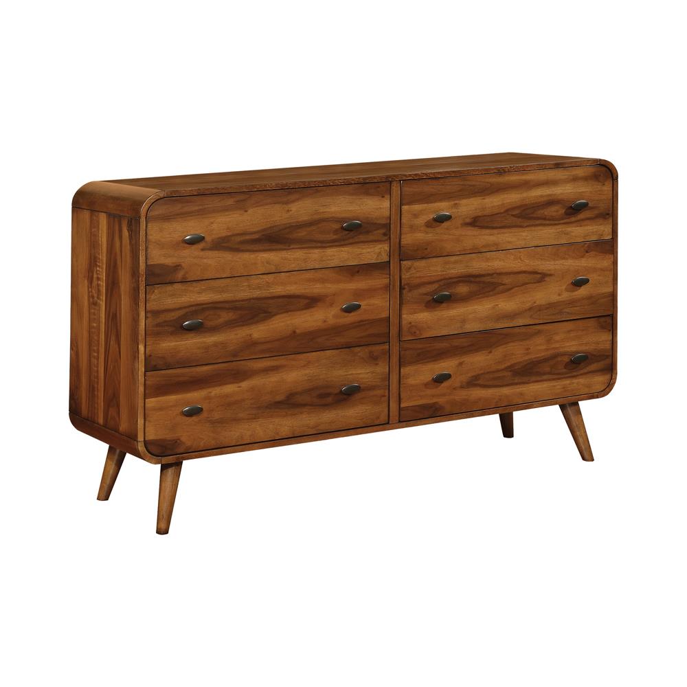 Robyn 6-drawer Dresser Dark Walnut - Luxury Home Furniture (MI)