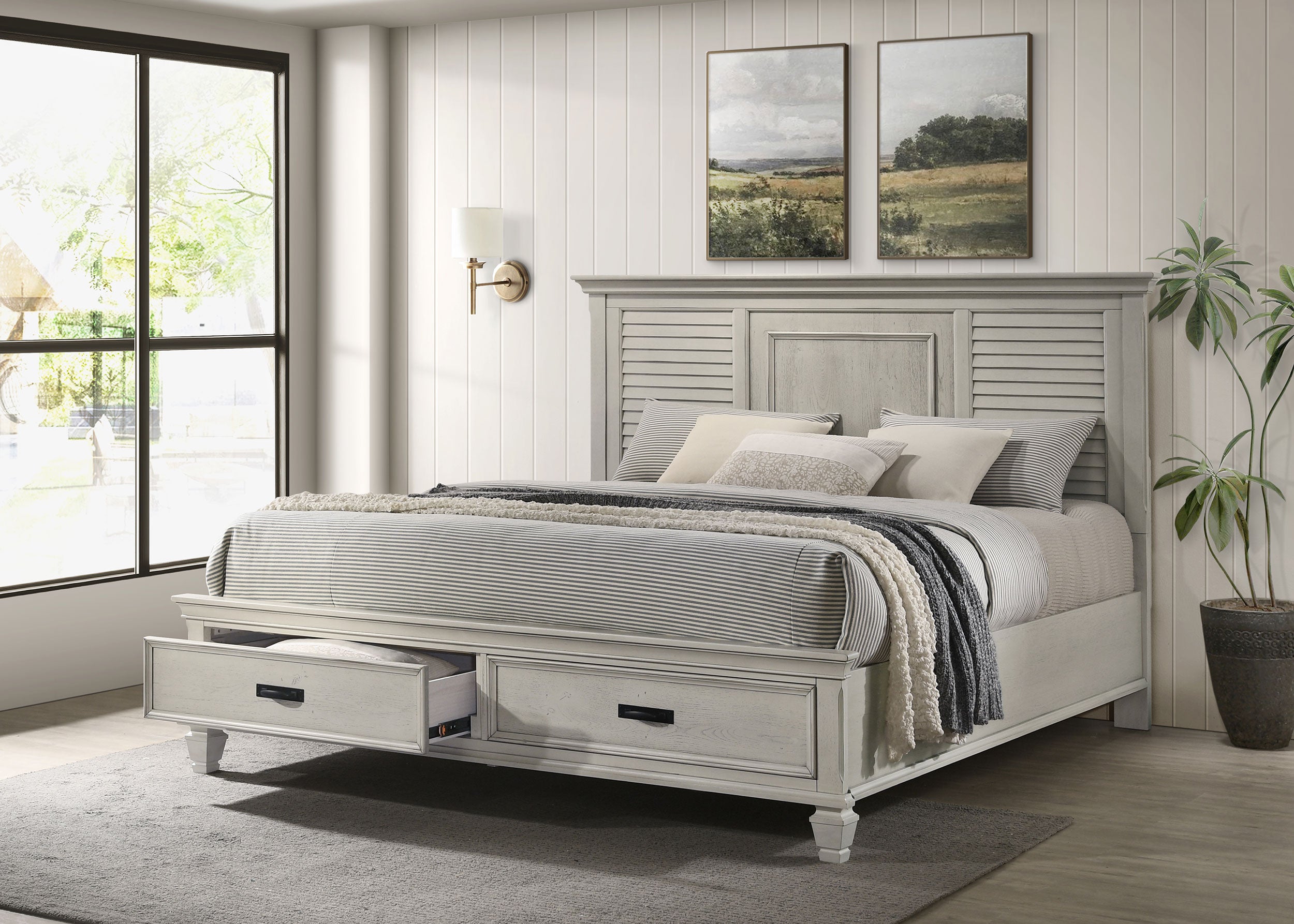 Franco Panel Platform Storage Bed - Luxury Home Furniture (MI)