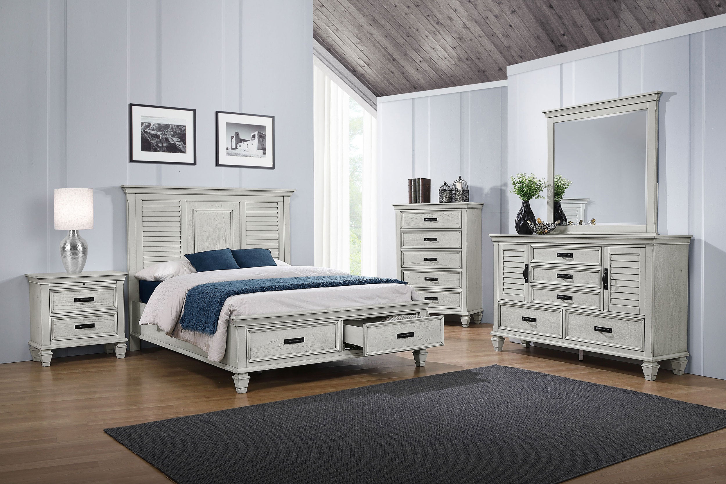 Franco Panel Platform Storage Bed - Luxury Home Furniture (MI)