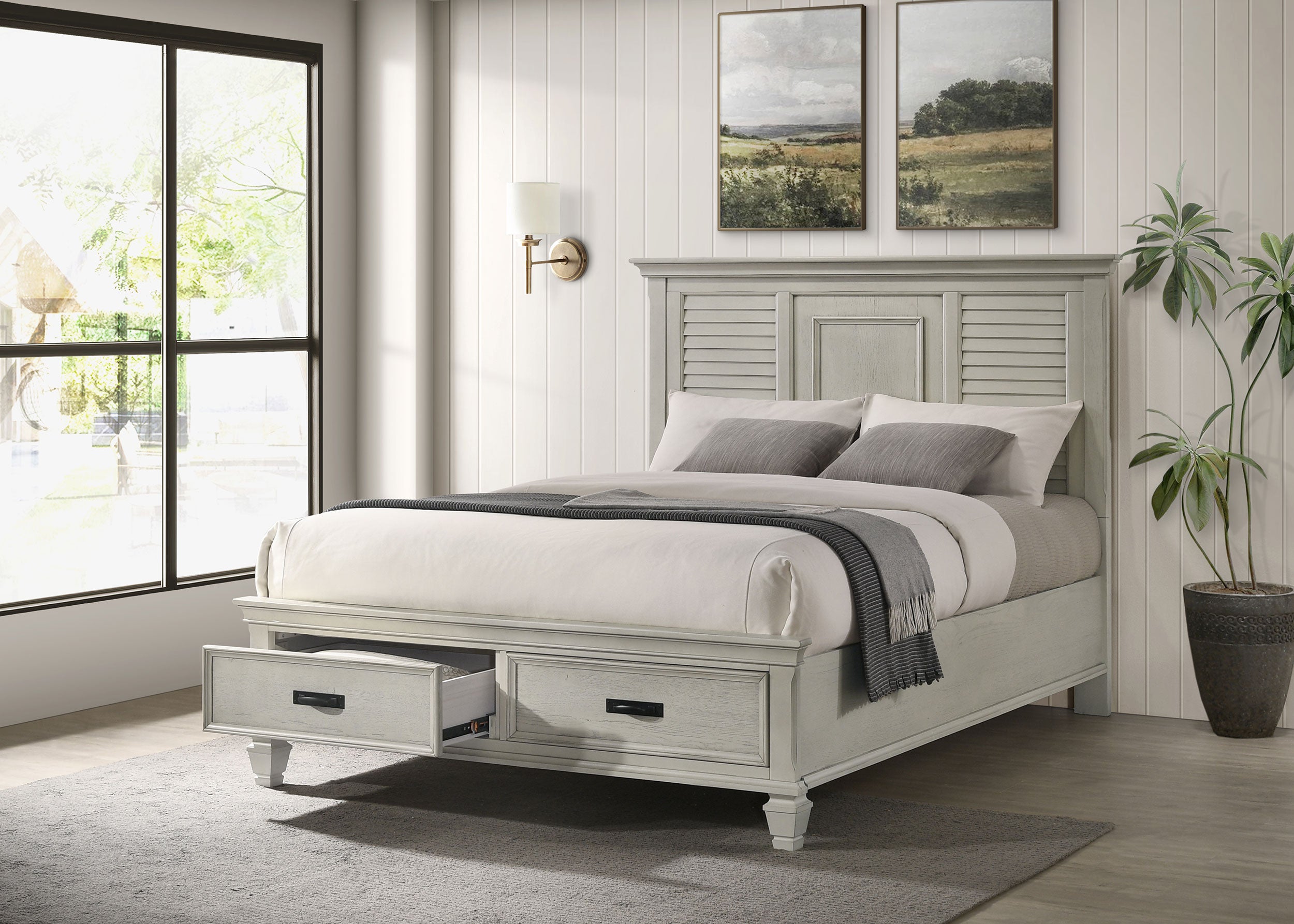 Franco Panel Platform Storage Bed - Luxury Home Furniture (MI)
