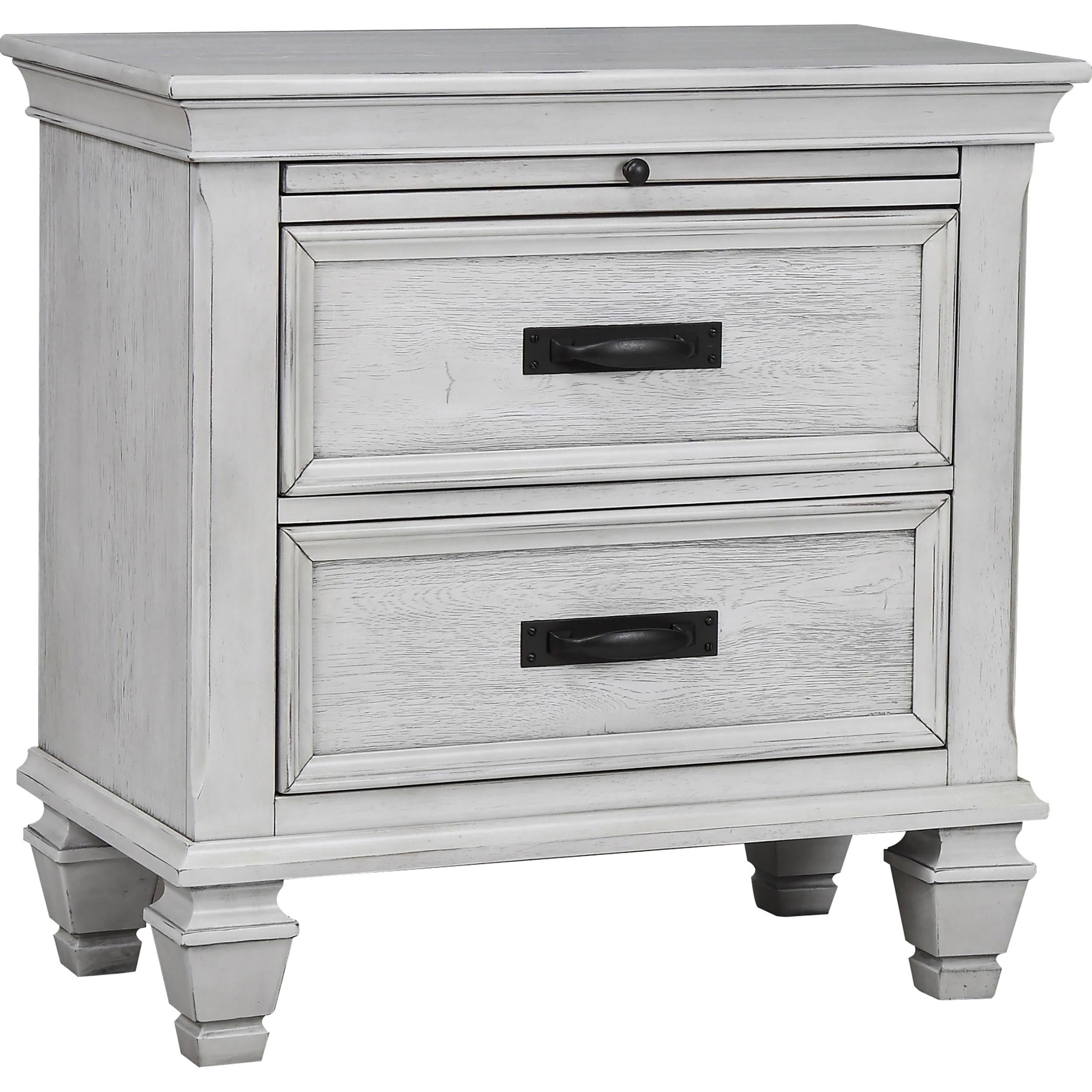 Franco 2-drawer Nightstand Antique White - Luxury Home Furniture (MI)