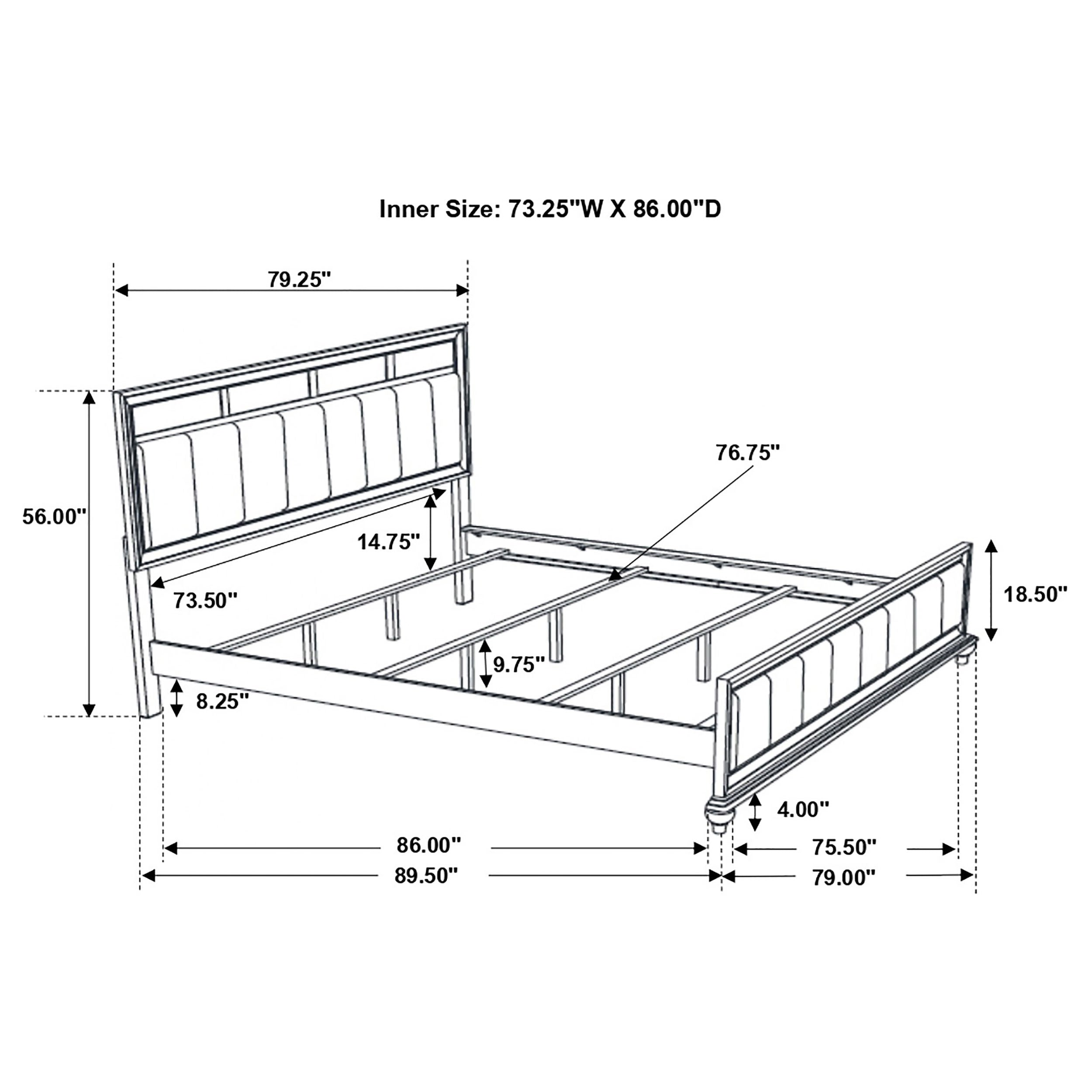 Barzini Panel Bed - Luxury Home Furniture (MI)