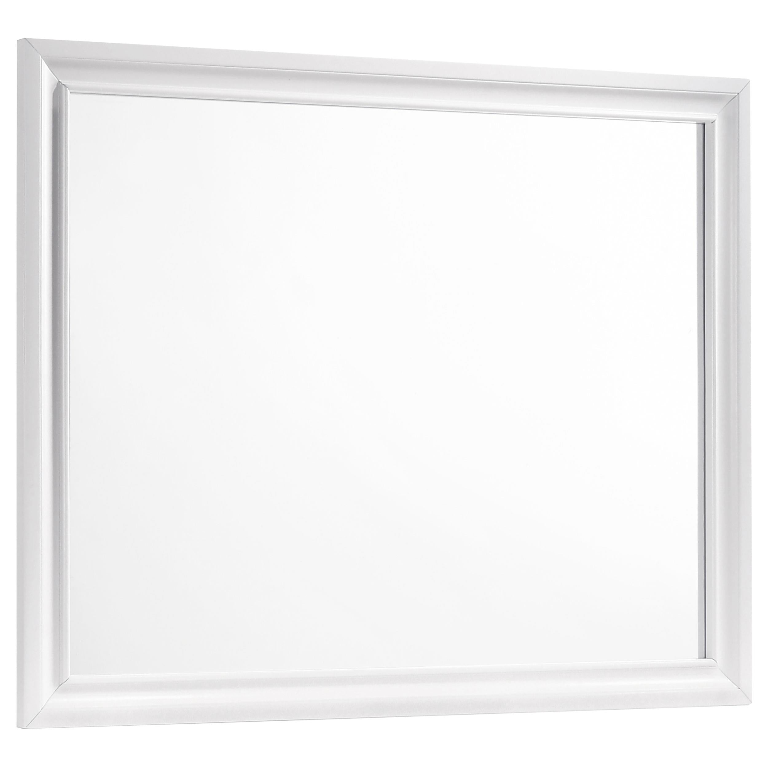 Barzini Rectangle Dresser Mirror White - Luxury Home Furniture (MI)