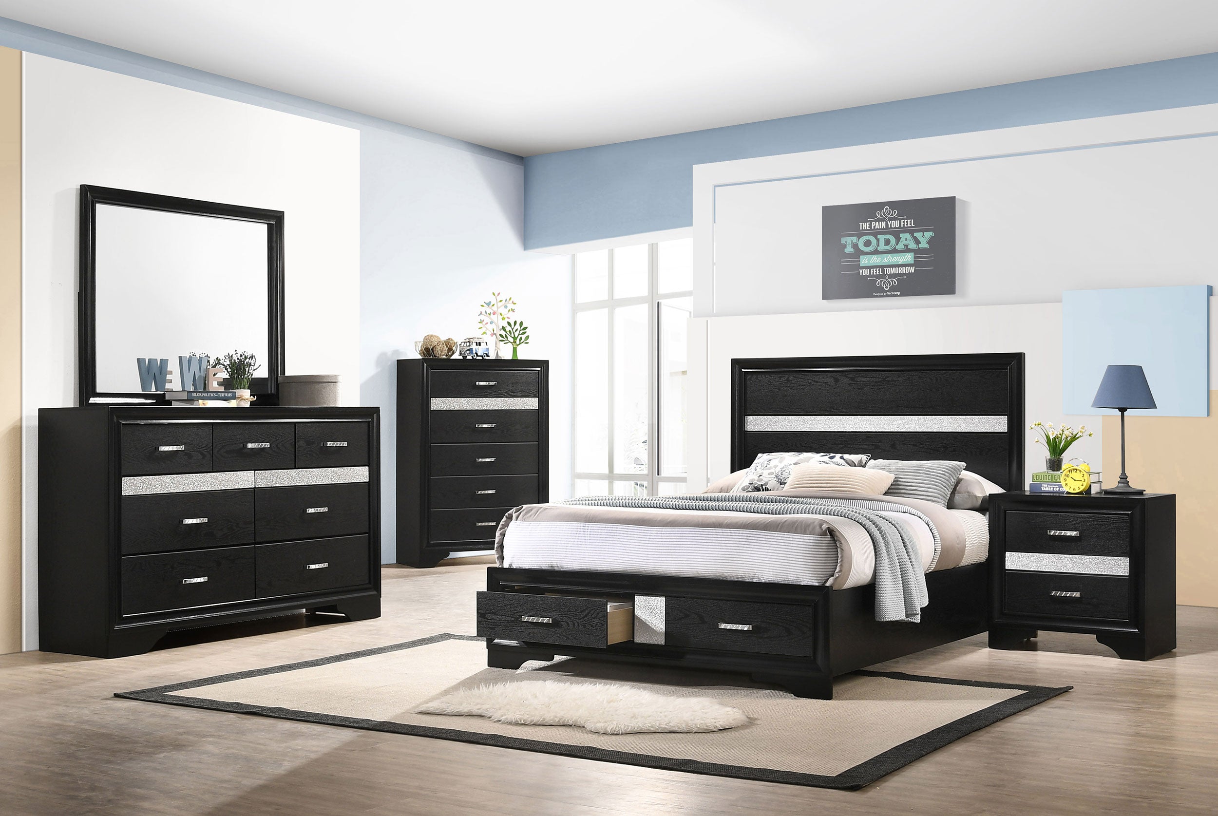 Miranda Bedroom Set with Storage - Luxury Home Furniture (MI)