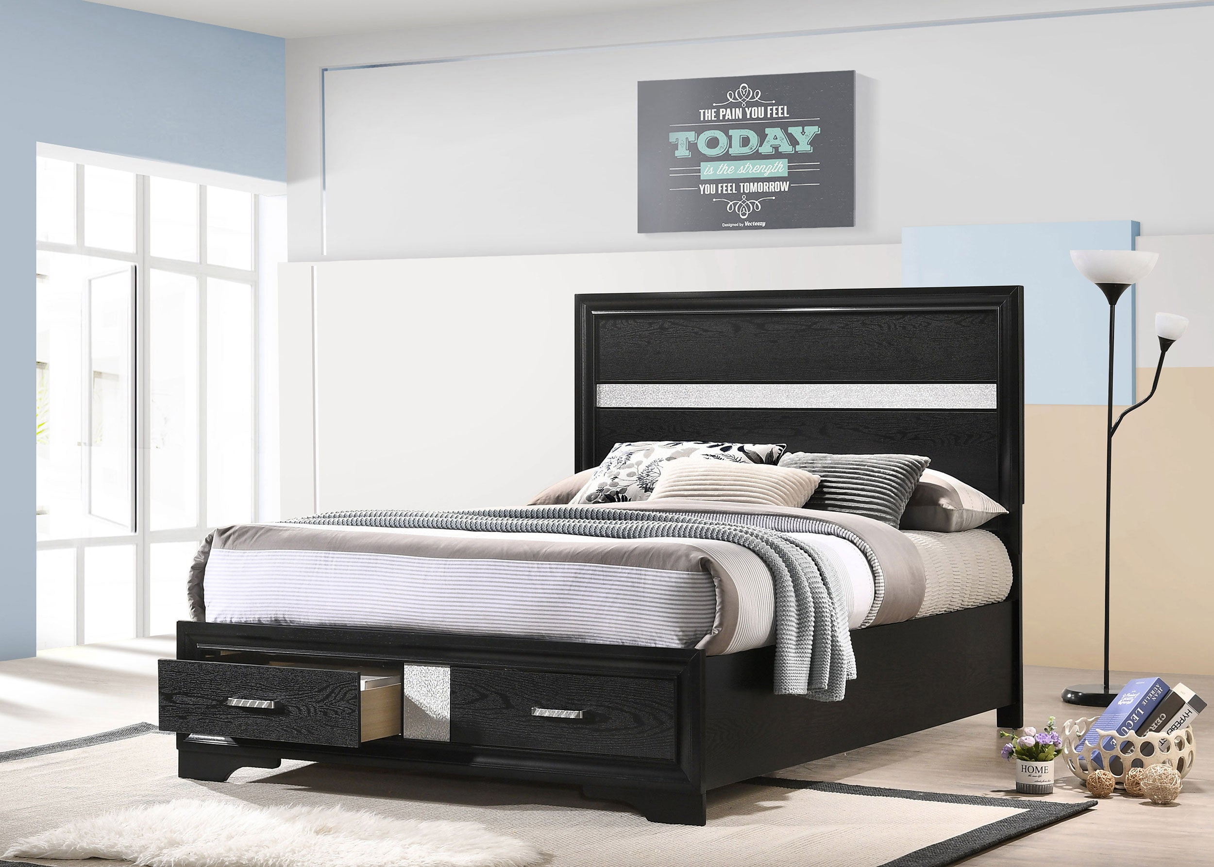 Miranda Panel Platform Storage Bed - Luxury Home Furniture (MI)