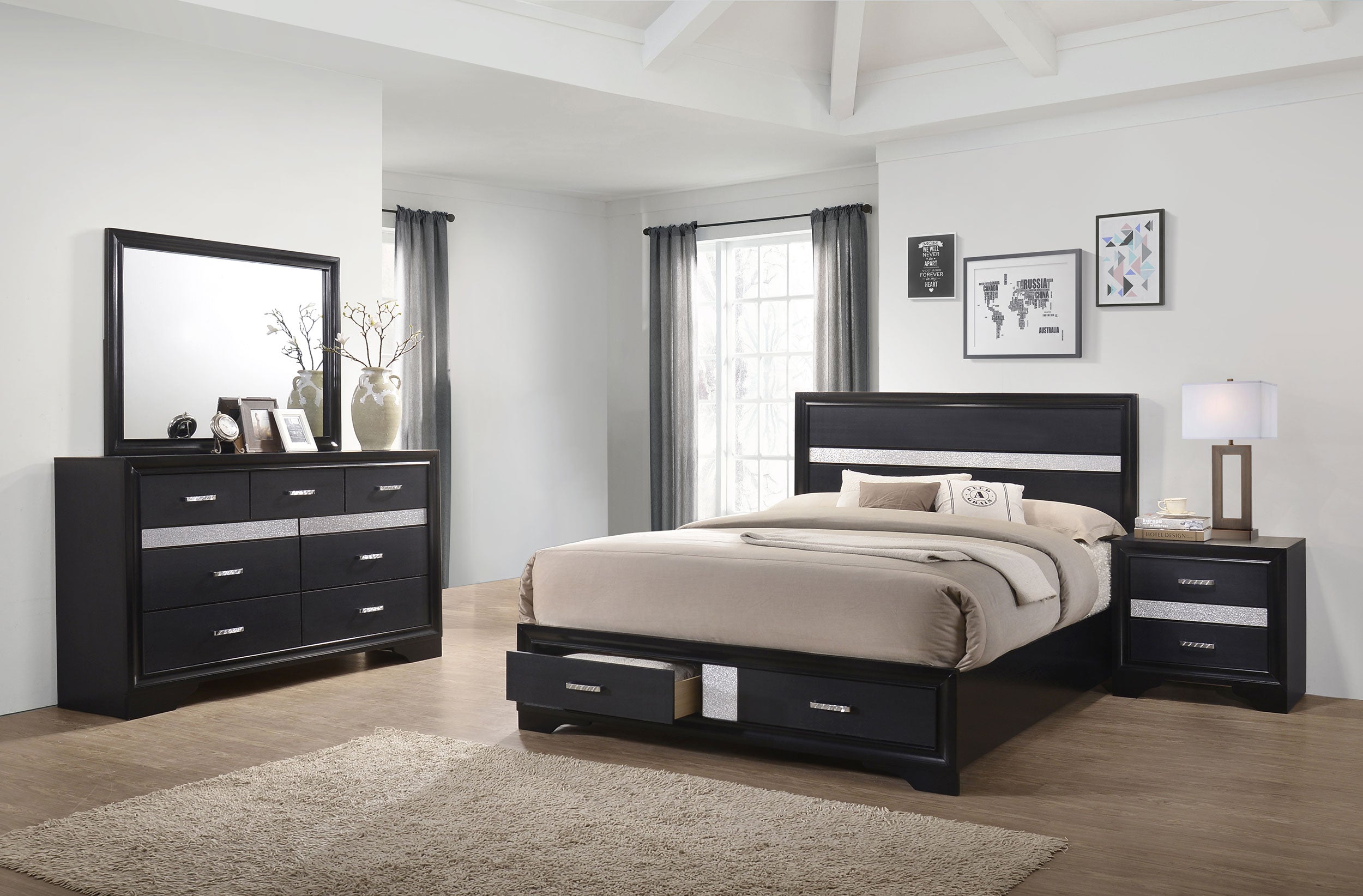 Miranda Bedroom Set with Storage - Luxury Home Furniture (MI)