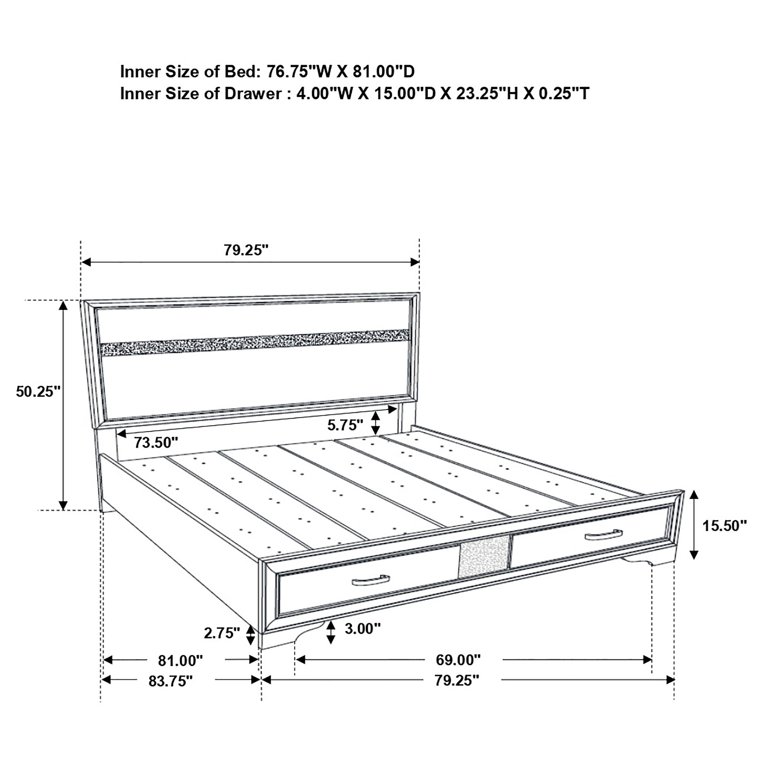 Miranda Bedroom Set with Storage - Luxury Home Furniture (MI)