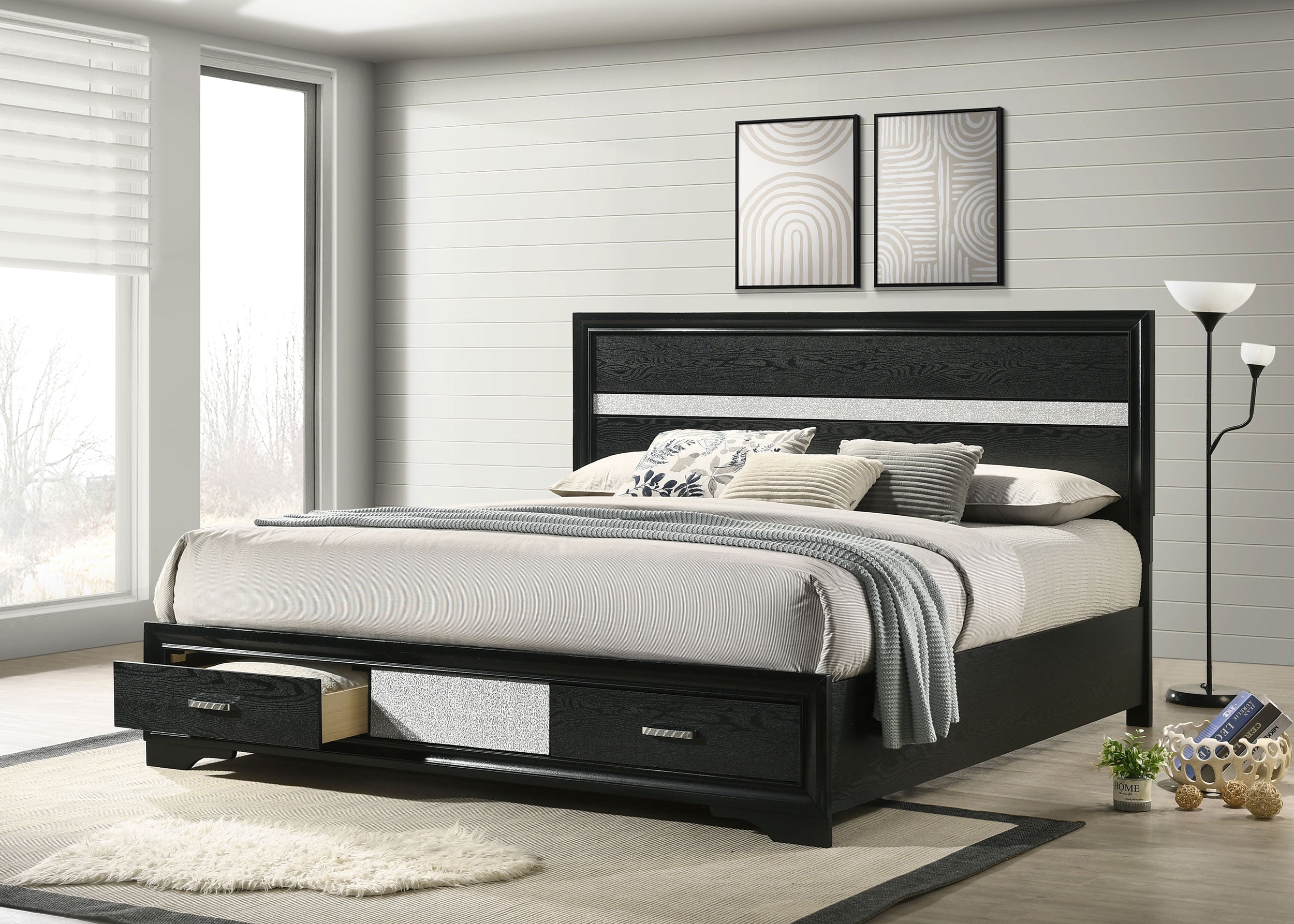 Miranda Panel Platform Storage Bed - Luxury Home Furniture (MI)