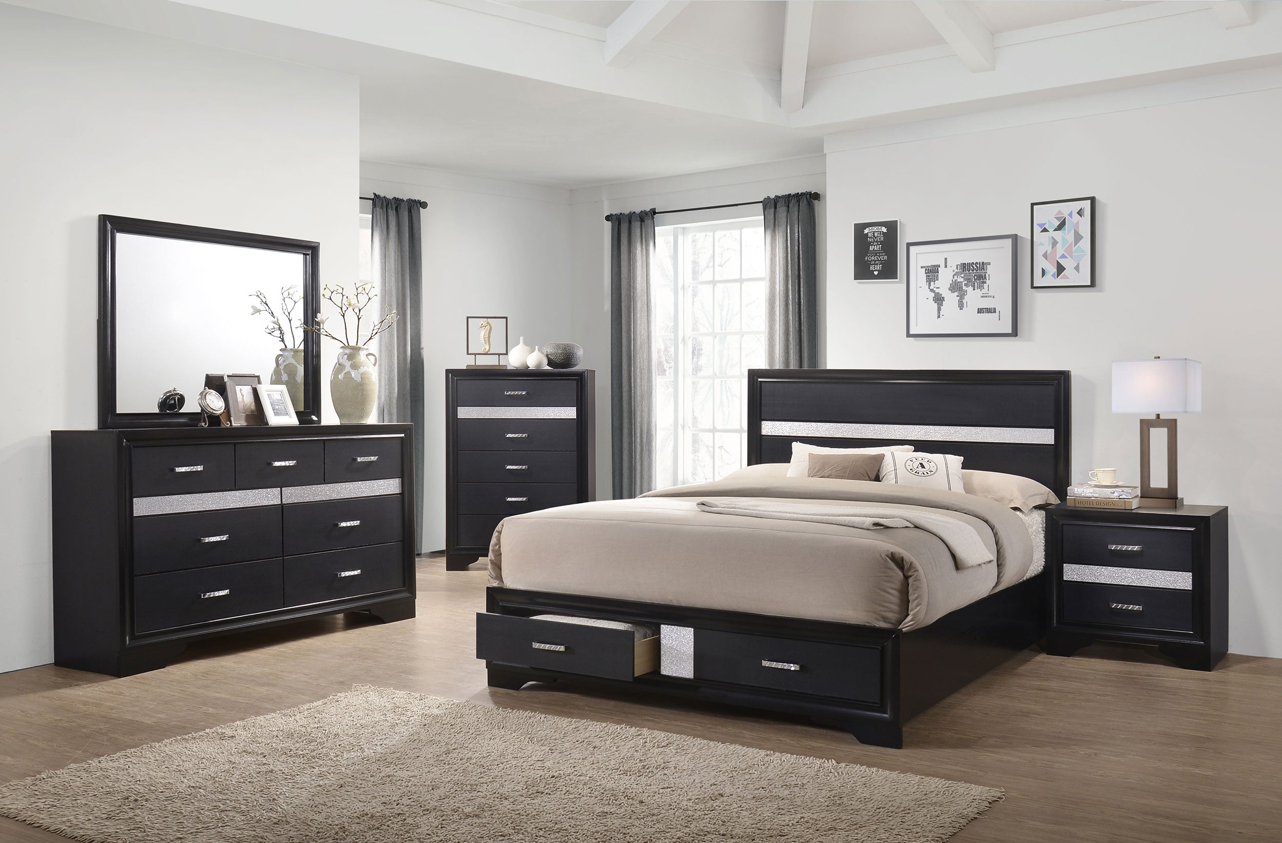Miranda Bedroom Set with Storage - Luxury Home Furniture (MI)