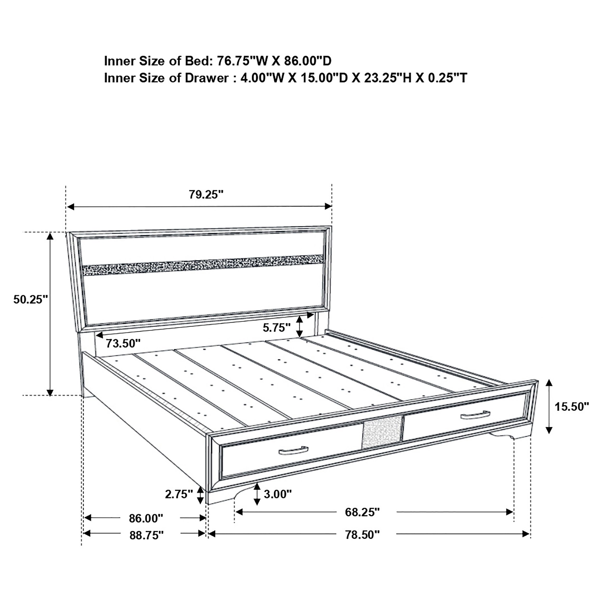 Miranda Bedroom Set with Storage - Luxury Home Furniture (MI)